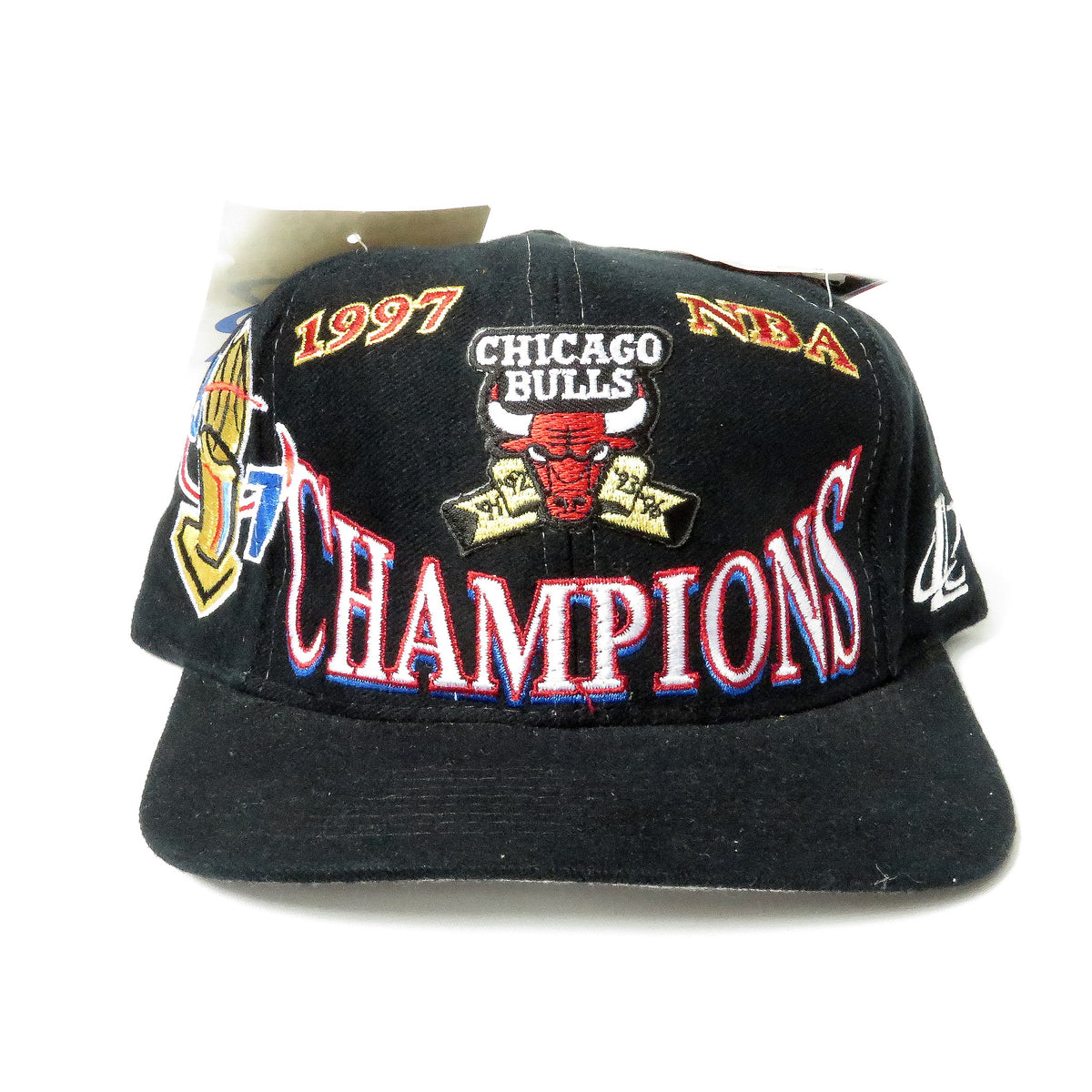 Vintage 1997 Chicago Bulls NBA Champions Snapback Hat… - Gem