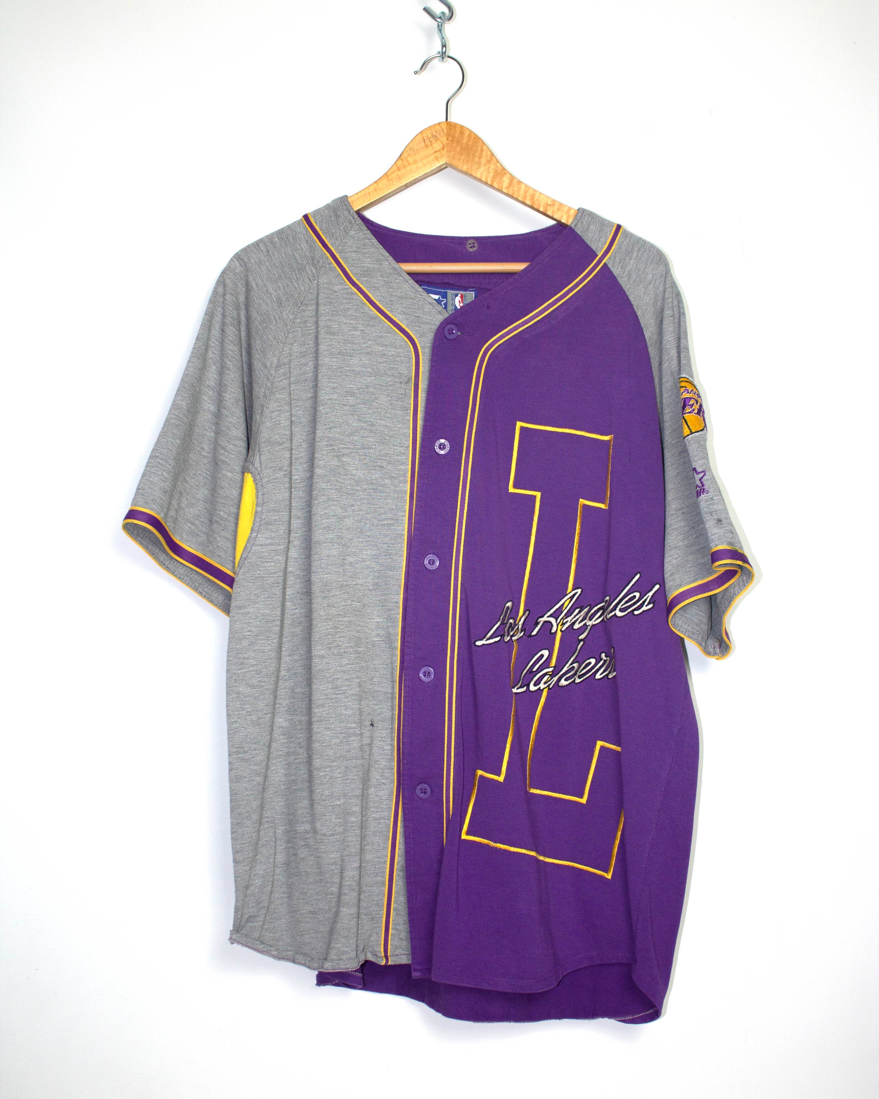 Vintage Starter Los Angeles Lakers Baseball Jersey Sz XL