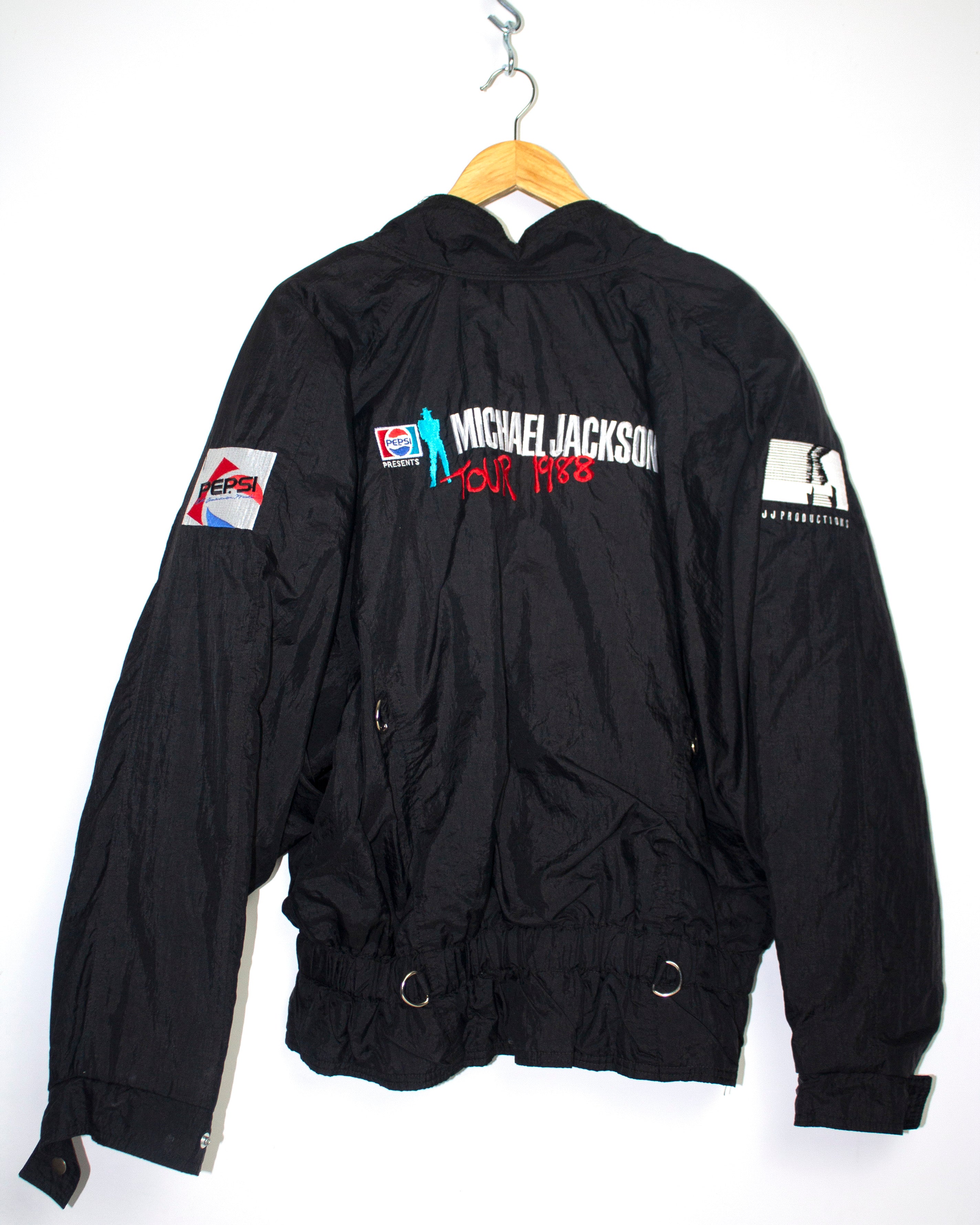 Vintage 1988 Michael Jackson Bad Tour Crew Jacket Sz L