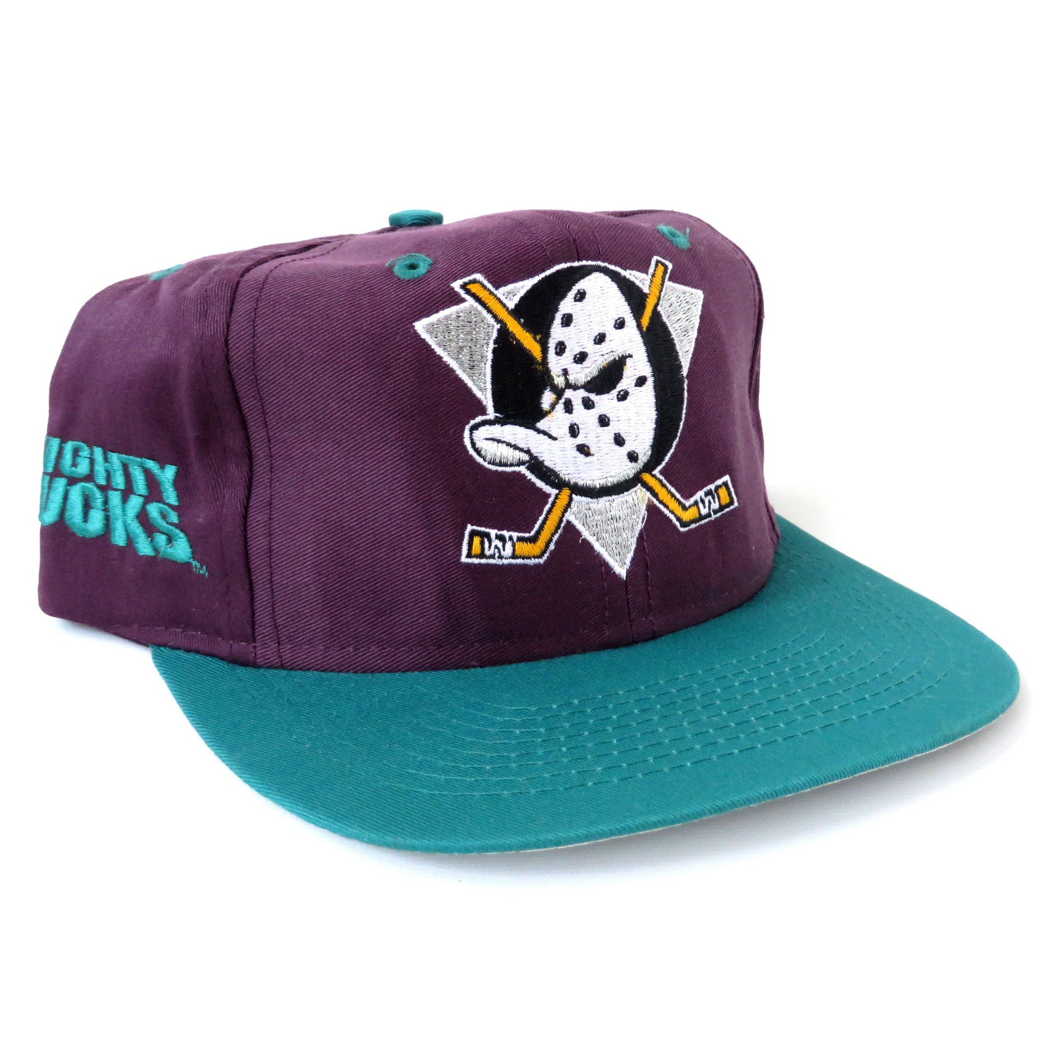 Vintage NHL Anaheim Mighty Ducks #1 Apparel Logo Snapback Hat Cap size 7