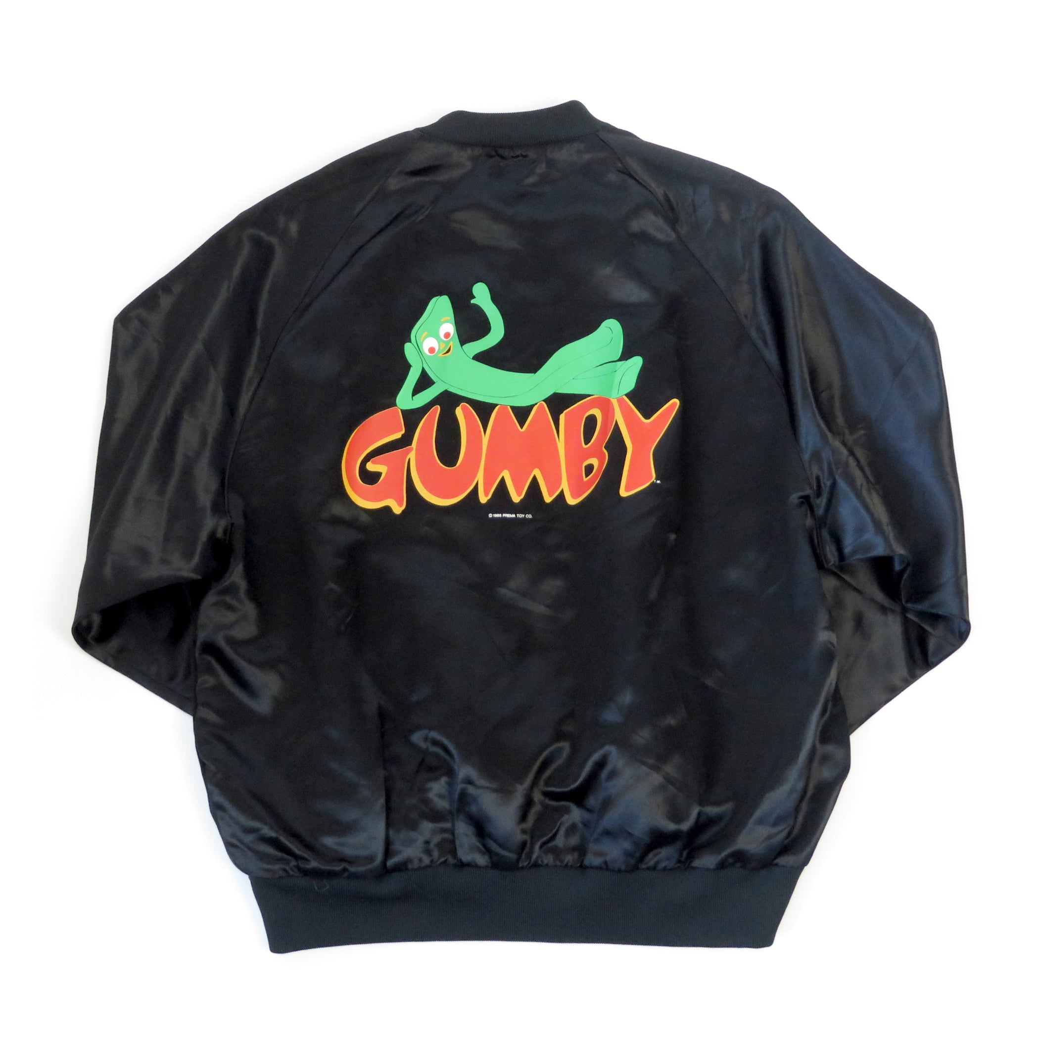 Vintage 1985 Gumby Satin Jacket Sz L