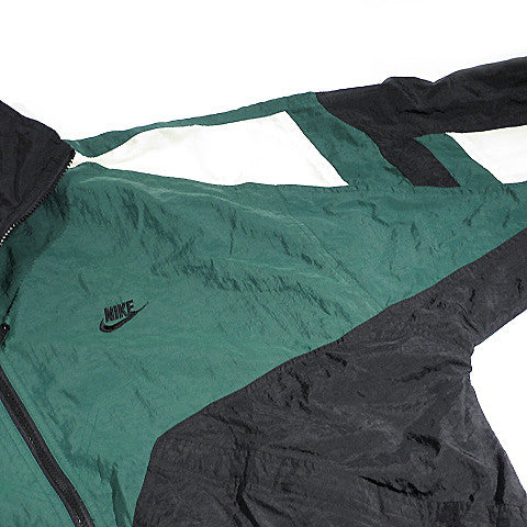 Nike Green/Black Zip Up Windbreaker Jacket Sz L