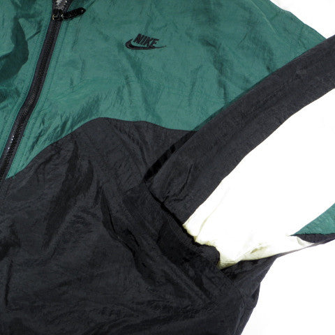 Nike Green/Black Zip Up Windbreaker Jacket Sz L