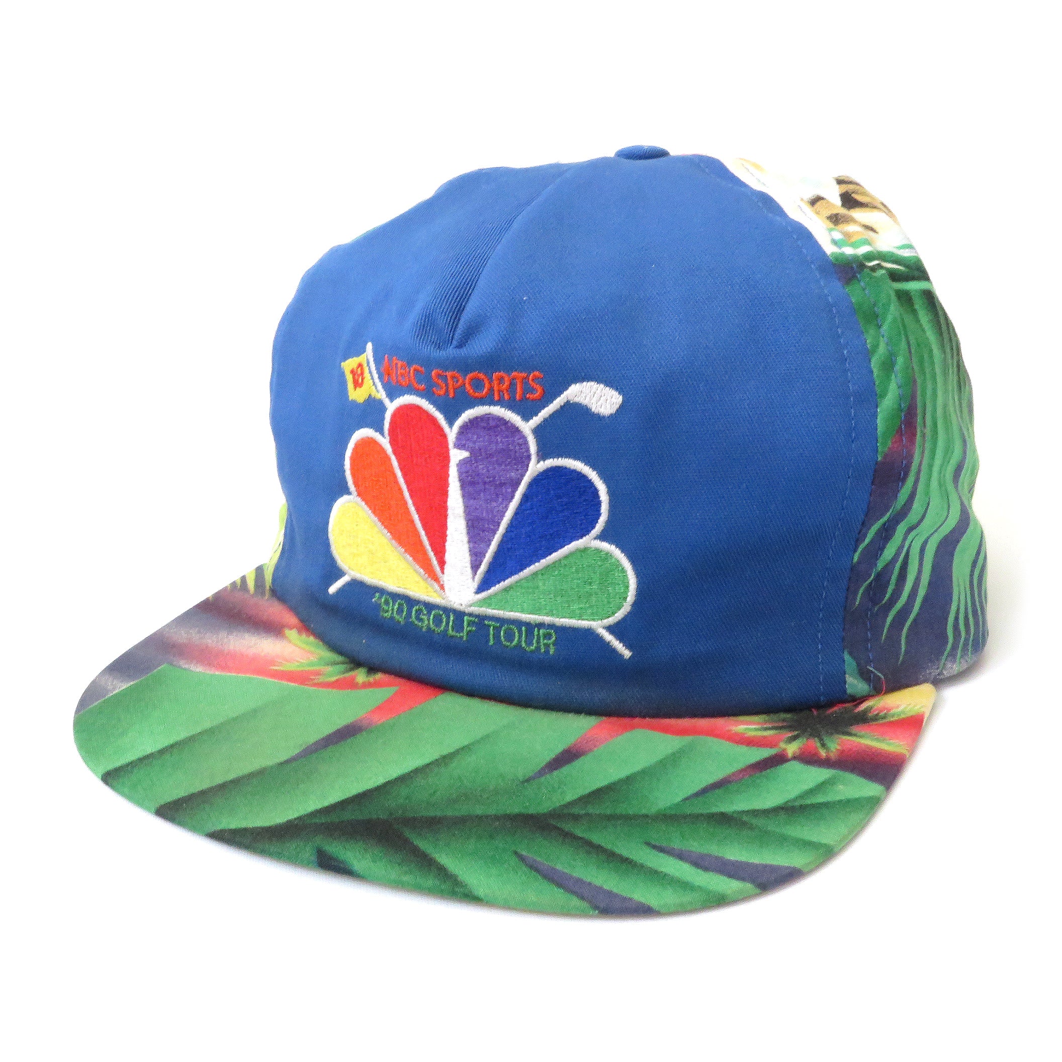 Vintage 1990 NBC Sports Golf Tour Tropical Strapback Hat