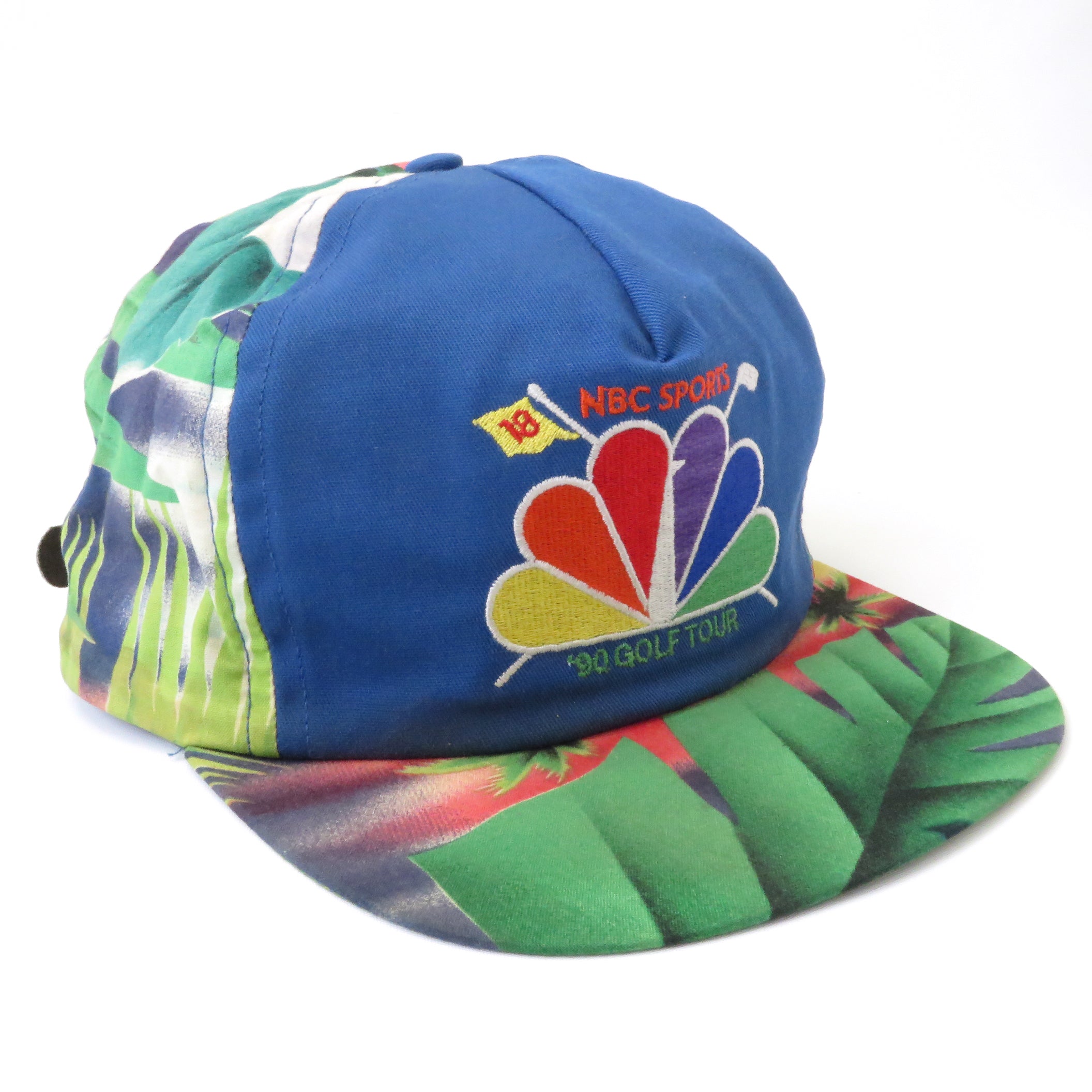 Vintage 1990 NBC Sports Golf Tour Tropical Strapback Hat