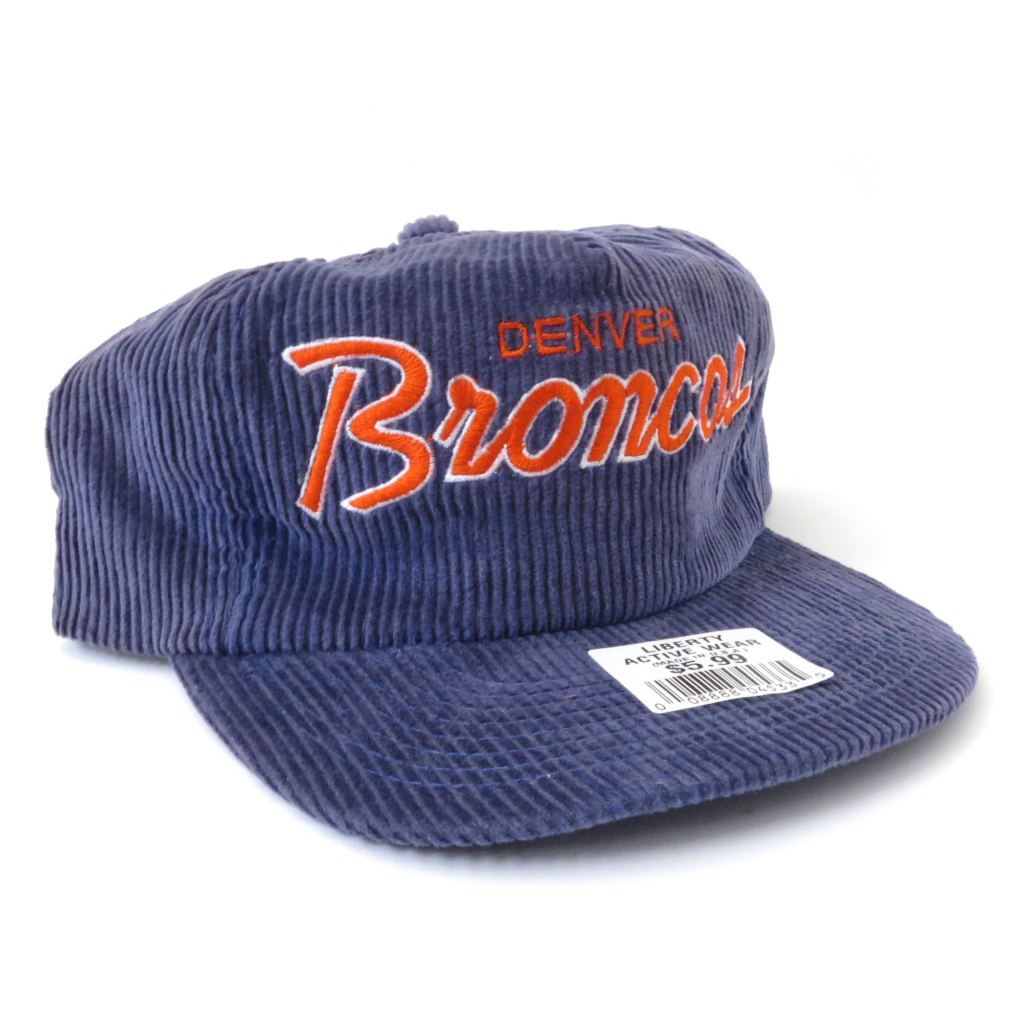Vintage Denver Broncos Corduroy Strapback Hat