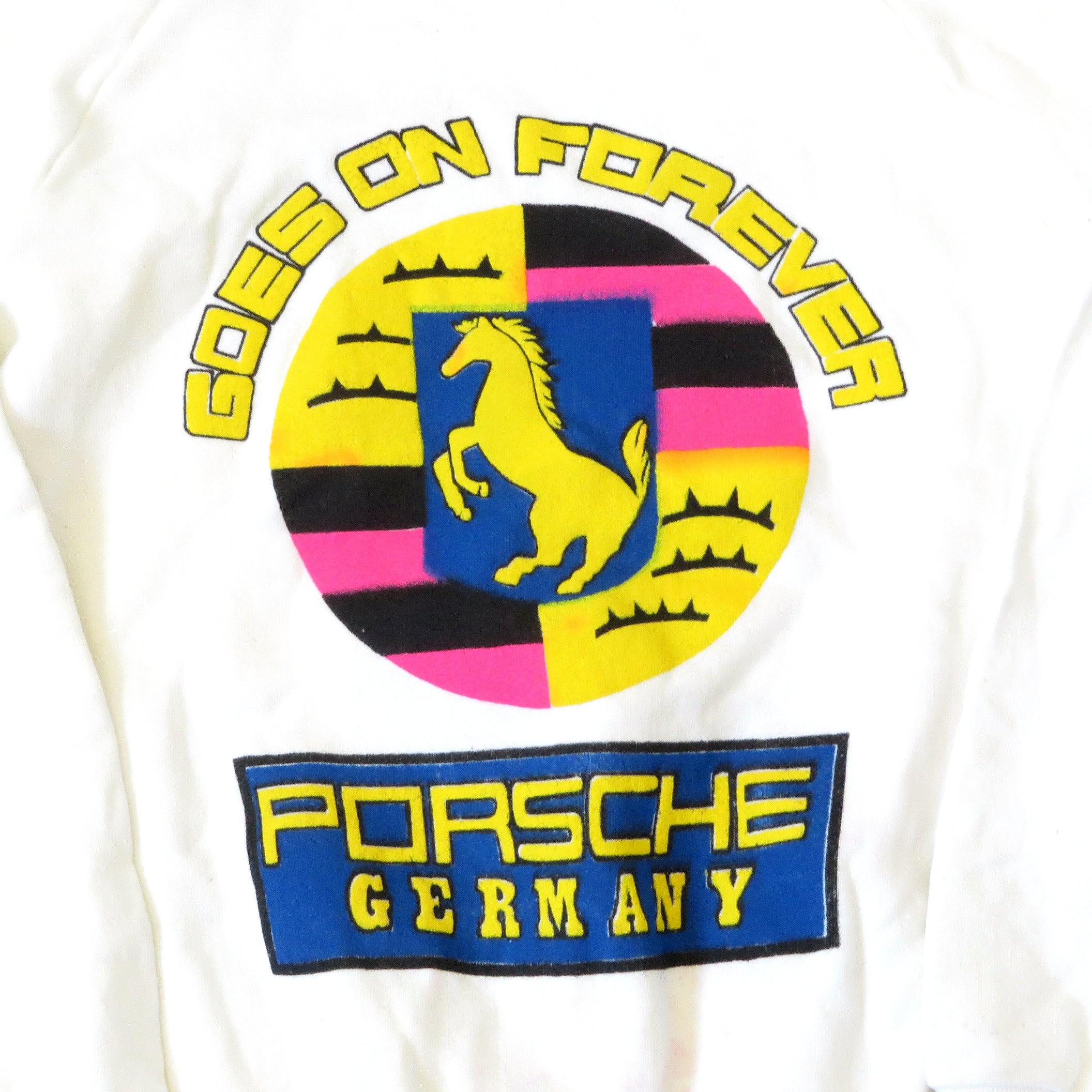 Vintage 1980's Porsche Germany Goes On Forever Sweatshirt Sz M