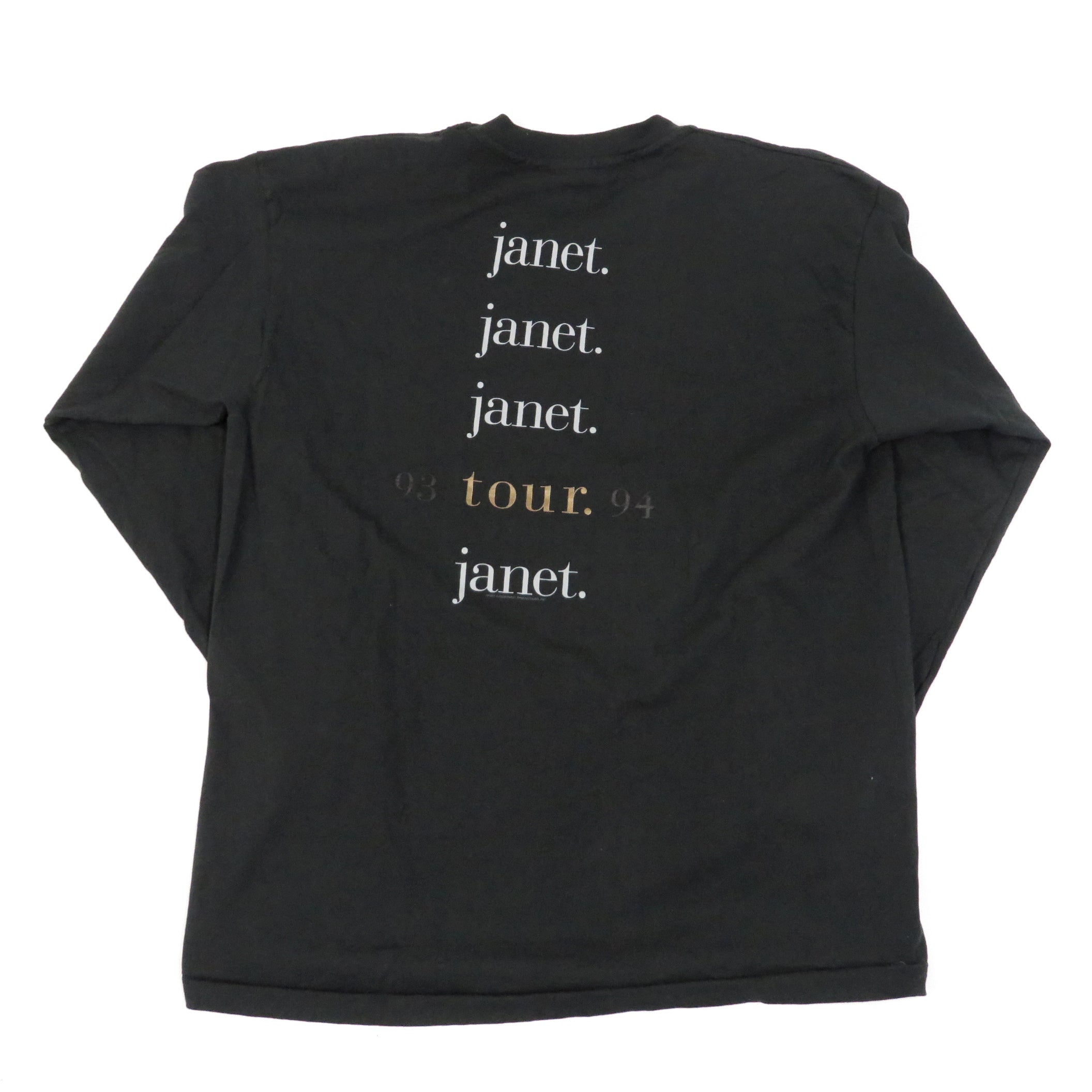 Vintage 1993 Janet Jackson World Tour Long Sleeve T-Shirt Sz XL