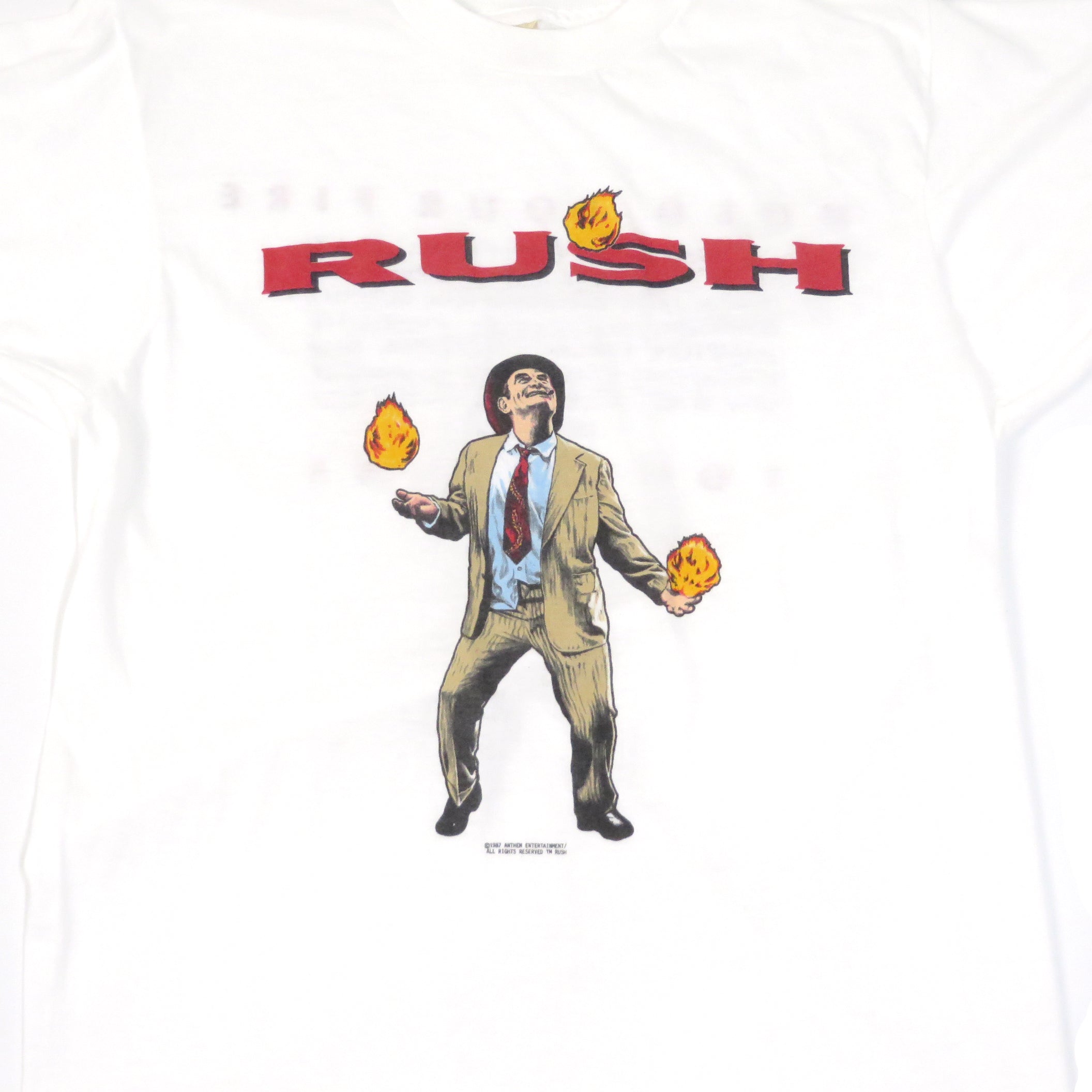Vintage 1987 Rush Hold Your Fire Tour T-Shirt Sz L