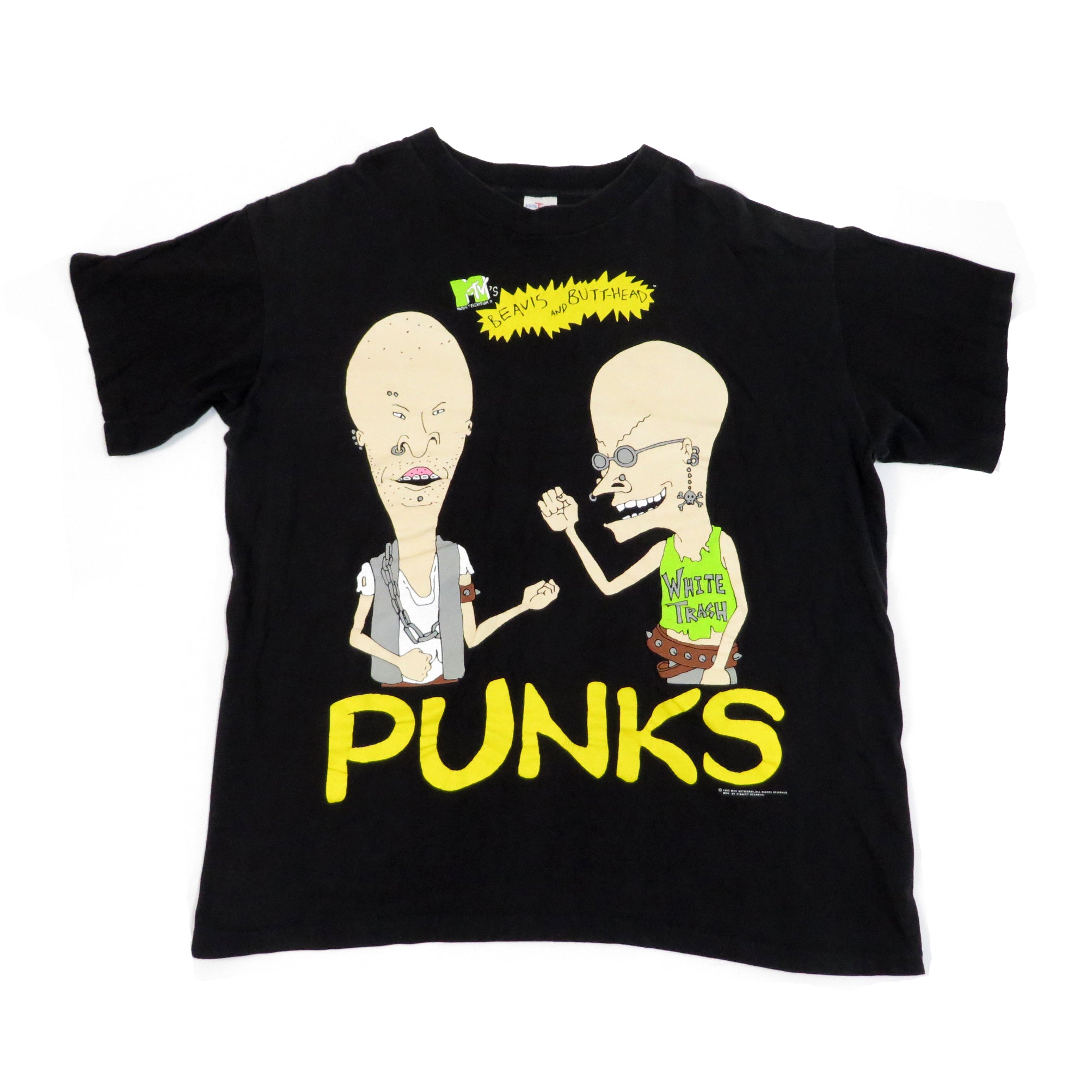 Vintage 1995 Beavis and Butt-Head Punks T-Shirt Sz XL