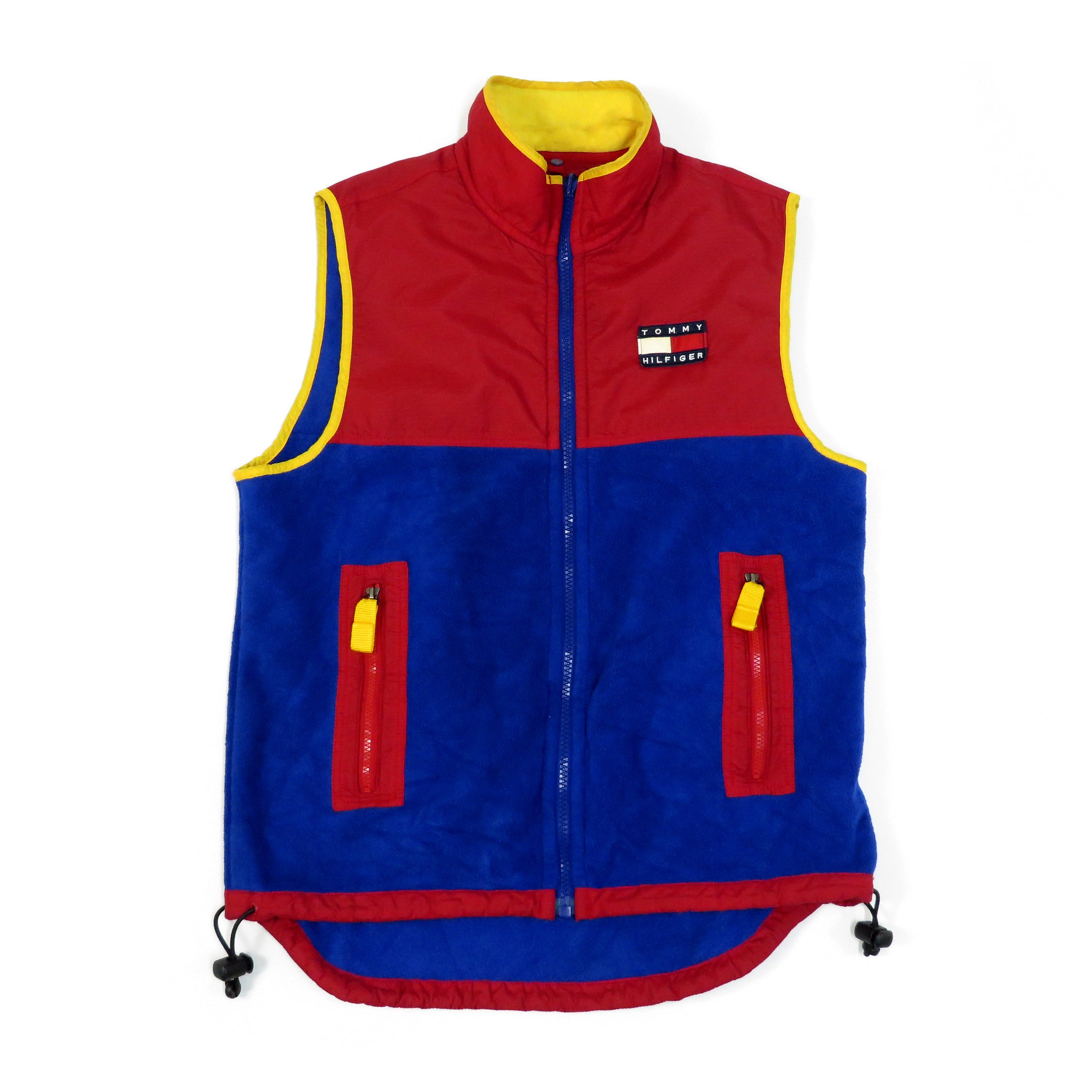 Vintage Tommy Hilfiger Color Block Fleece Jacket Vest Sz M