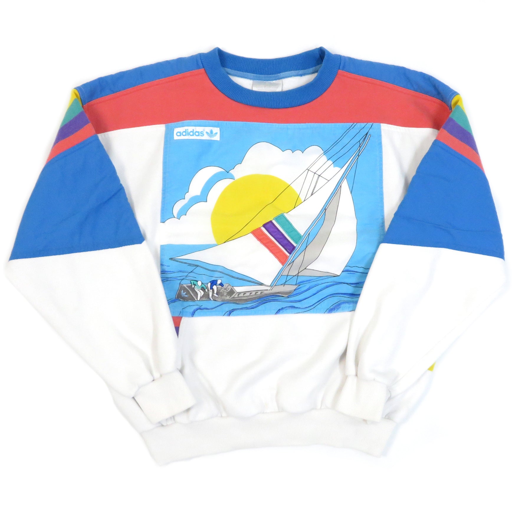 También O galón Vintage Adidas Regatta Sailing Crewneck Sweatshirt Sz M – Snap Goes My Cap