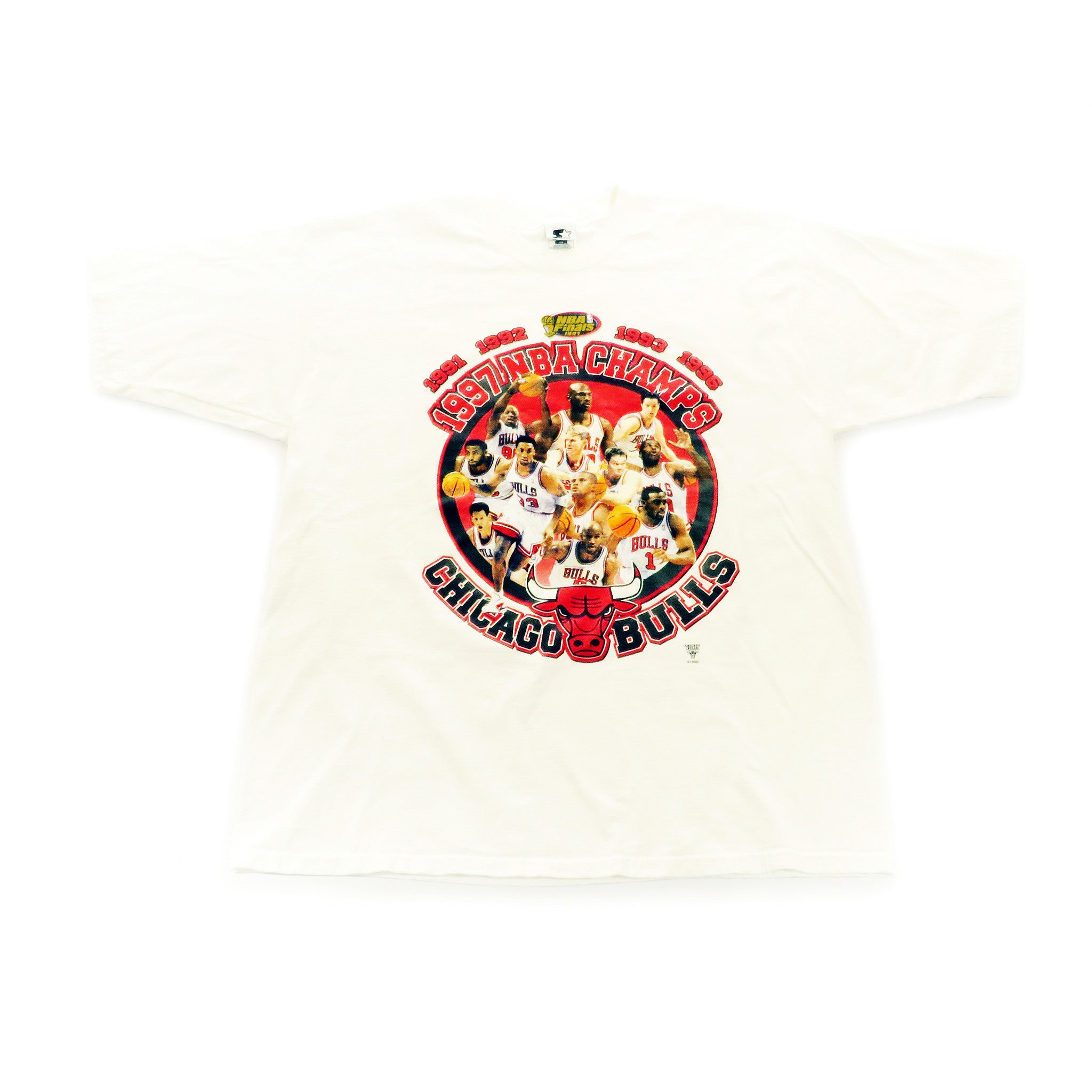 Vintage Starter 1997 Chicago Bulls NBA Champs T-Shirt Sz XL