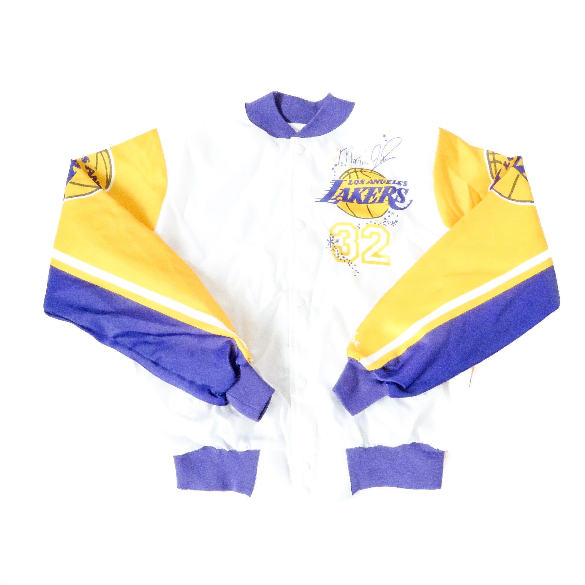 Vintage Magic Johnson Lakers Chalk Line Jacket Sz XL