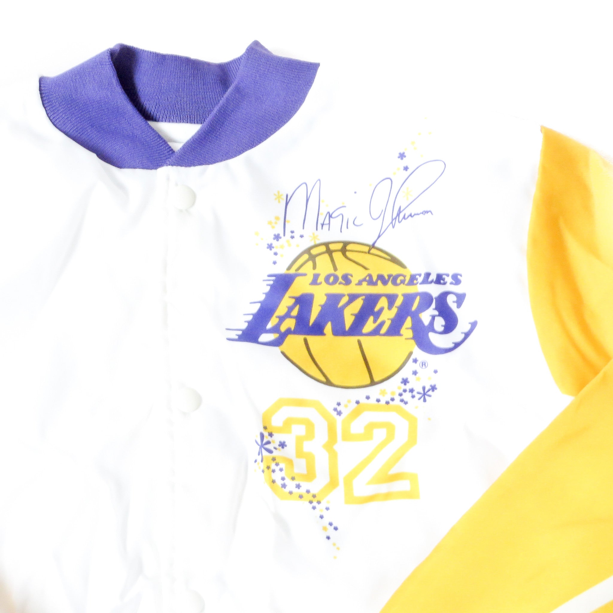 Vintage Magic Johnson Lakers Chalk Line Jacket Sz XL