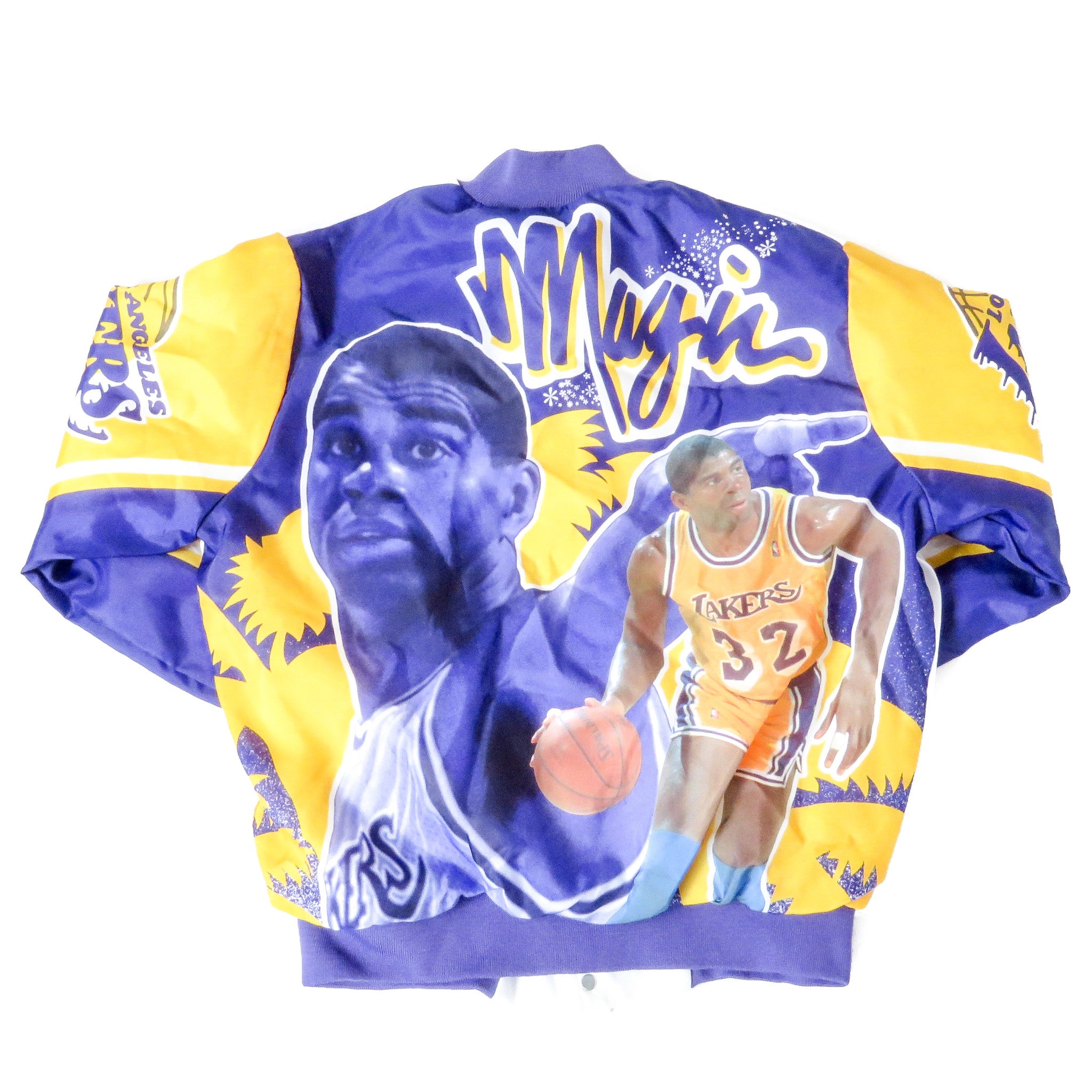 Vintage Magic Johnson Lakers Chalk Line Jacket Sz M