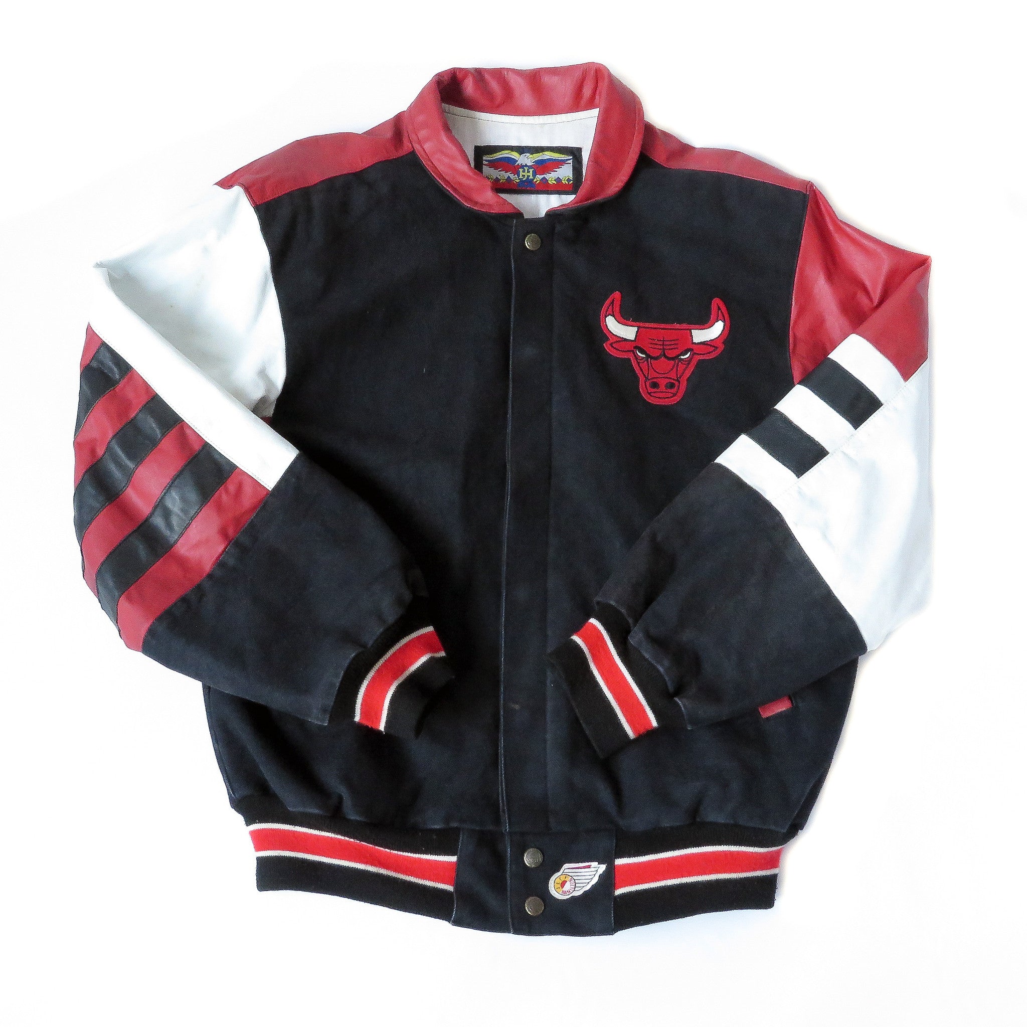 Vintage Chicago Bulls Leather Jeff Hamilton Jacket Sz L – Snap Goes My Cap
