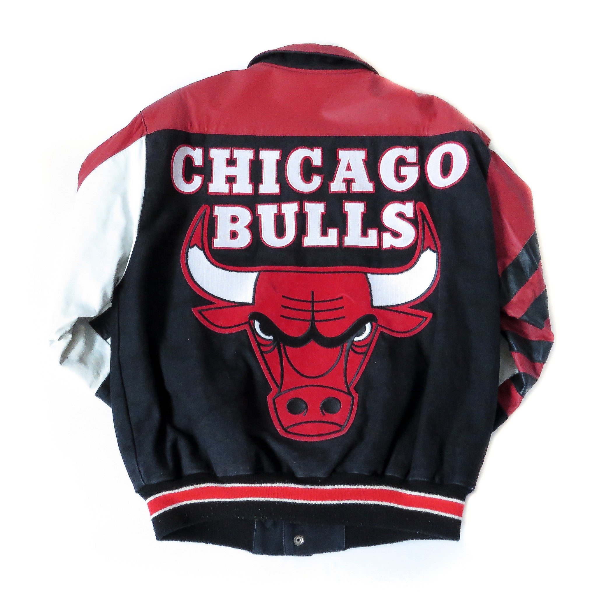 Vintage Chicago Bulls Leather Jeff Hamilton Jacket Sz L