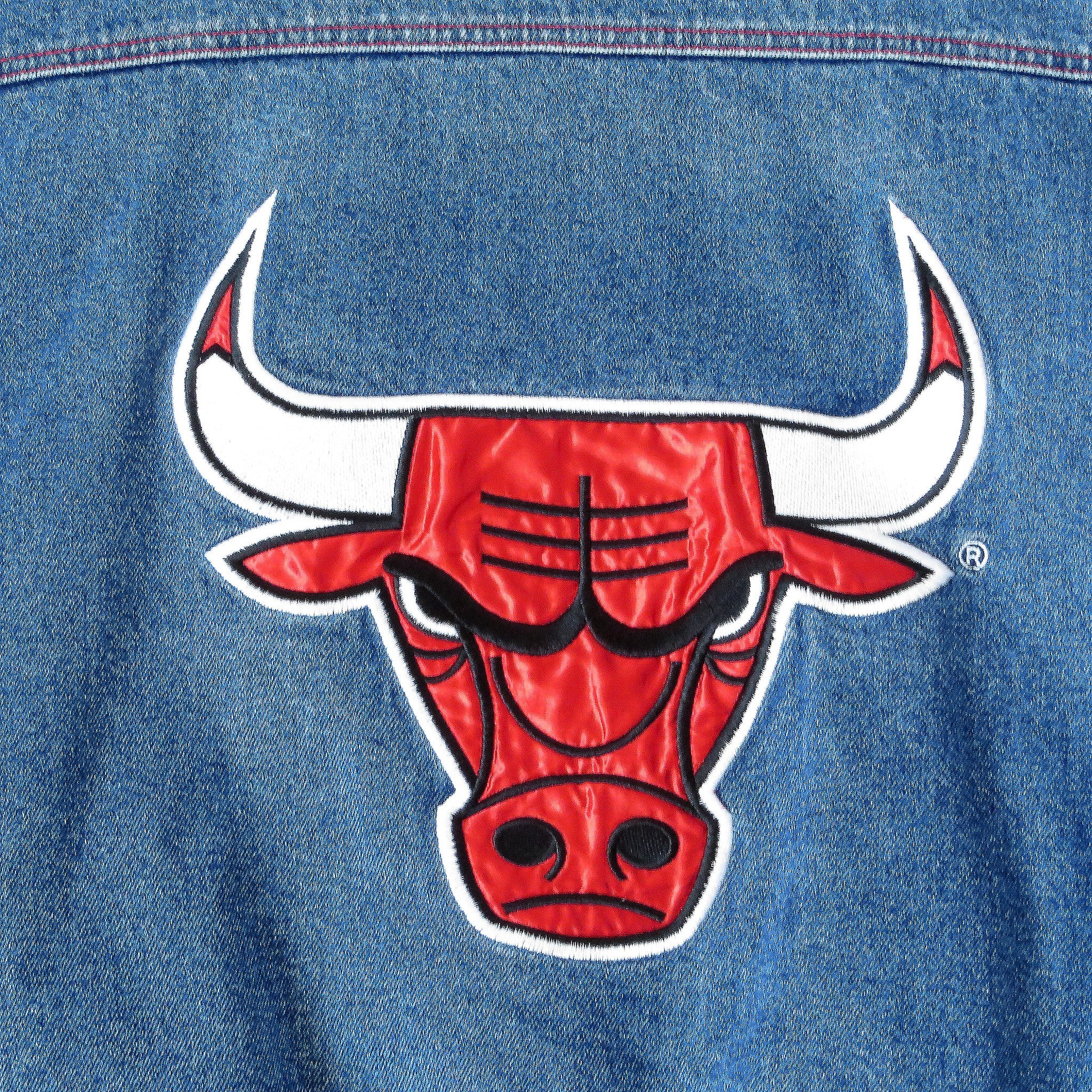 Vintage Chicago Bulls Denim Starter Jacket Sz XL