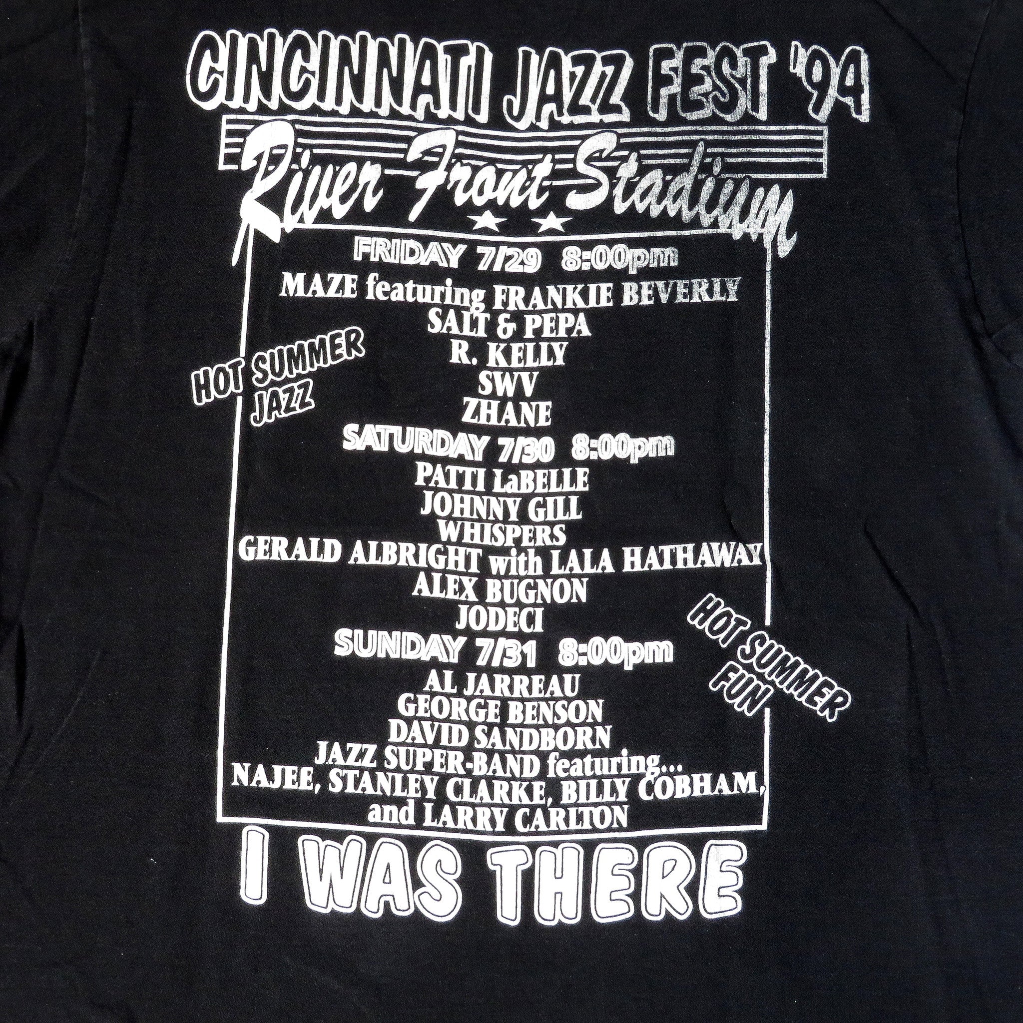Vintage 1994 Cincinnati Jazz Fest T-Shirt Sz XL