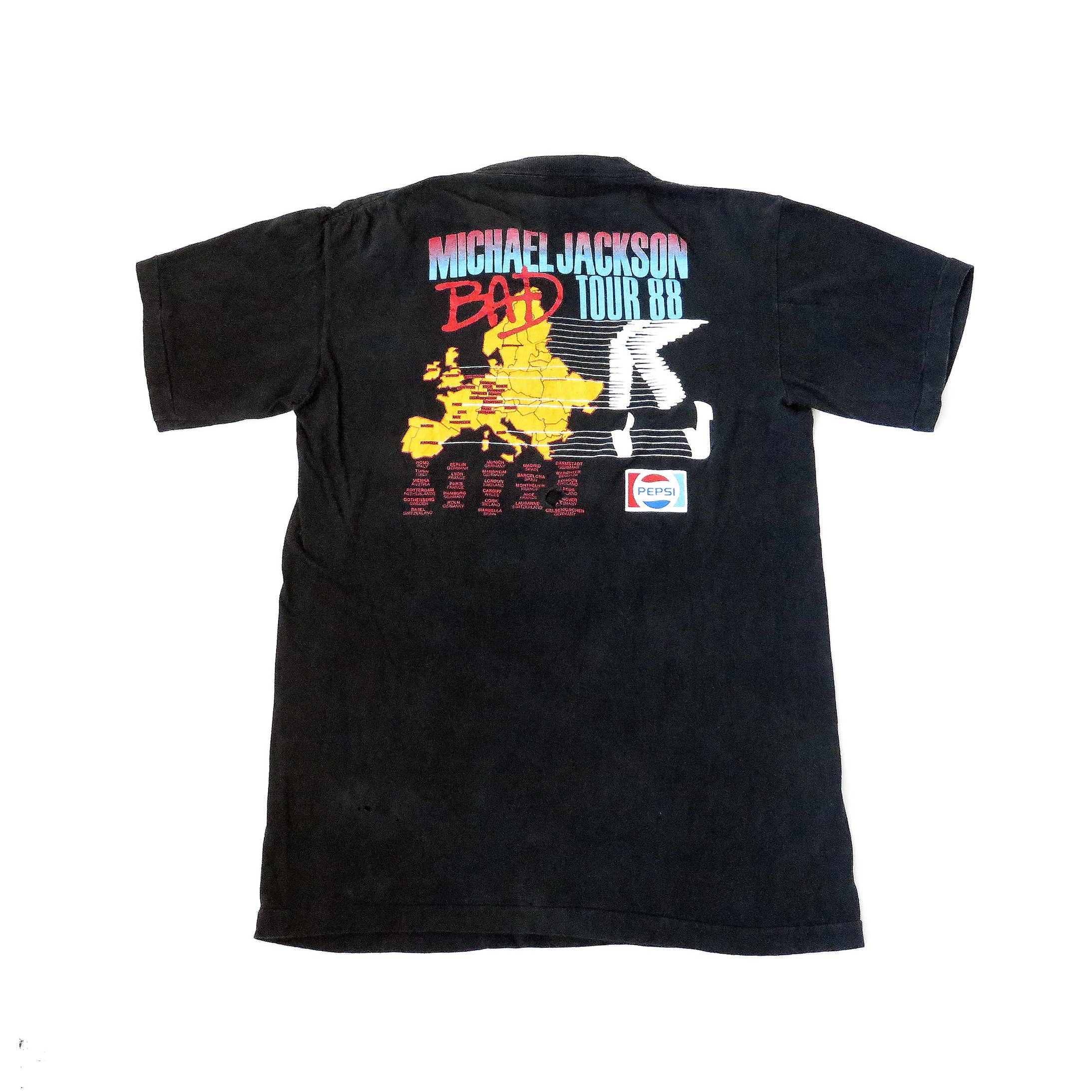 Vintage Michael Jackson Europe Bad Tour T-Shirt Sz XL