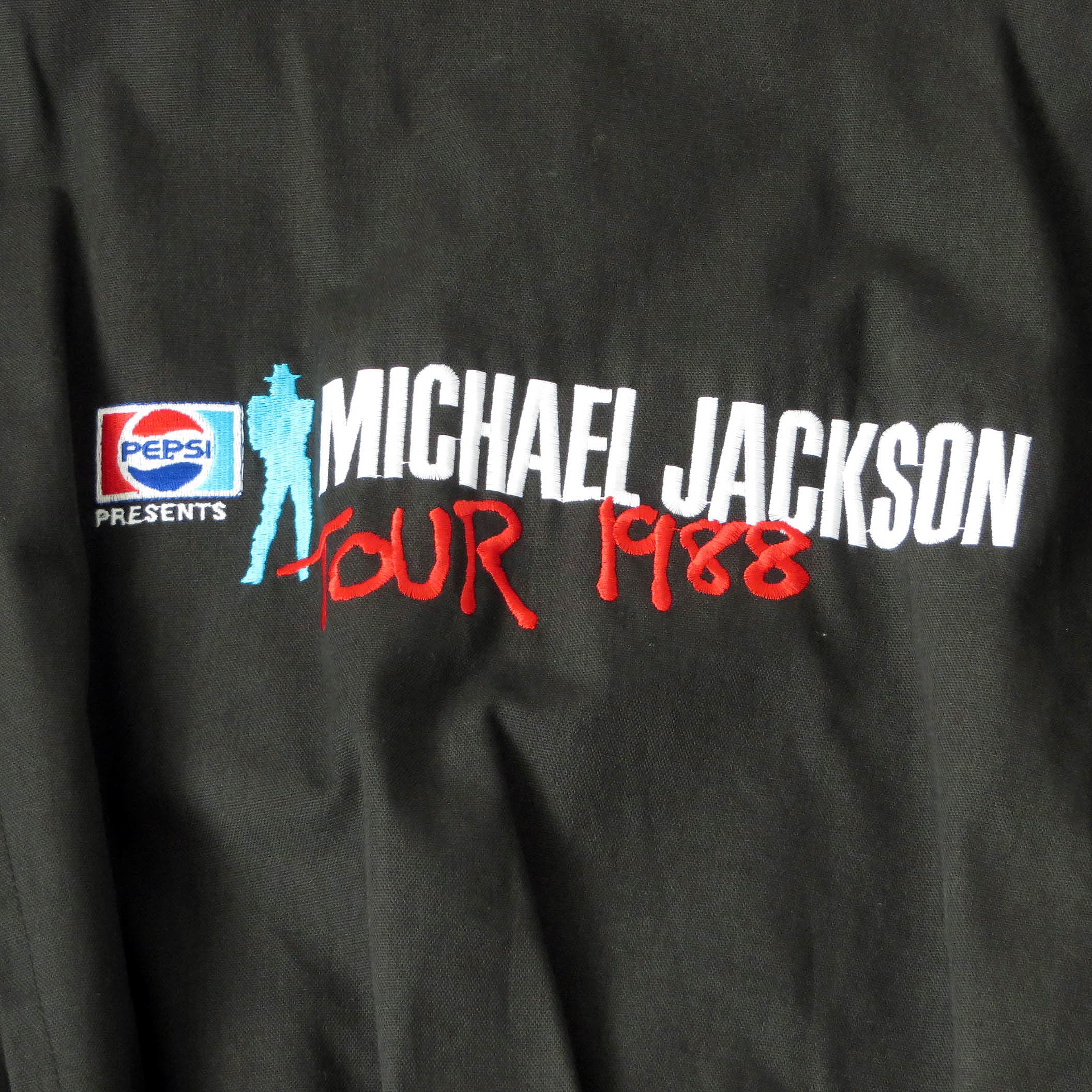 Vintage 1988 Michael Jackson Bad Tour Crew Jacket Sz M