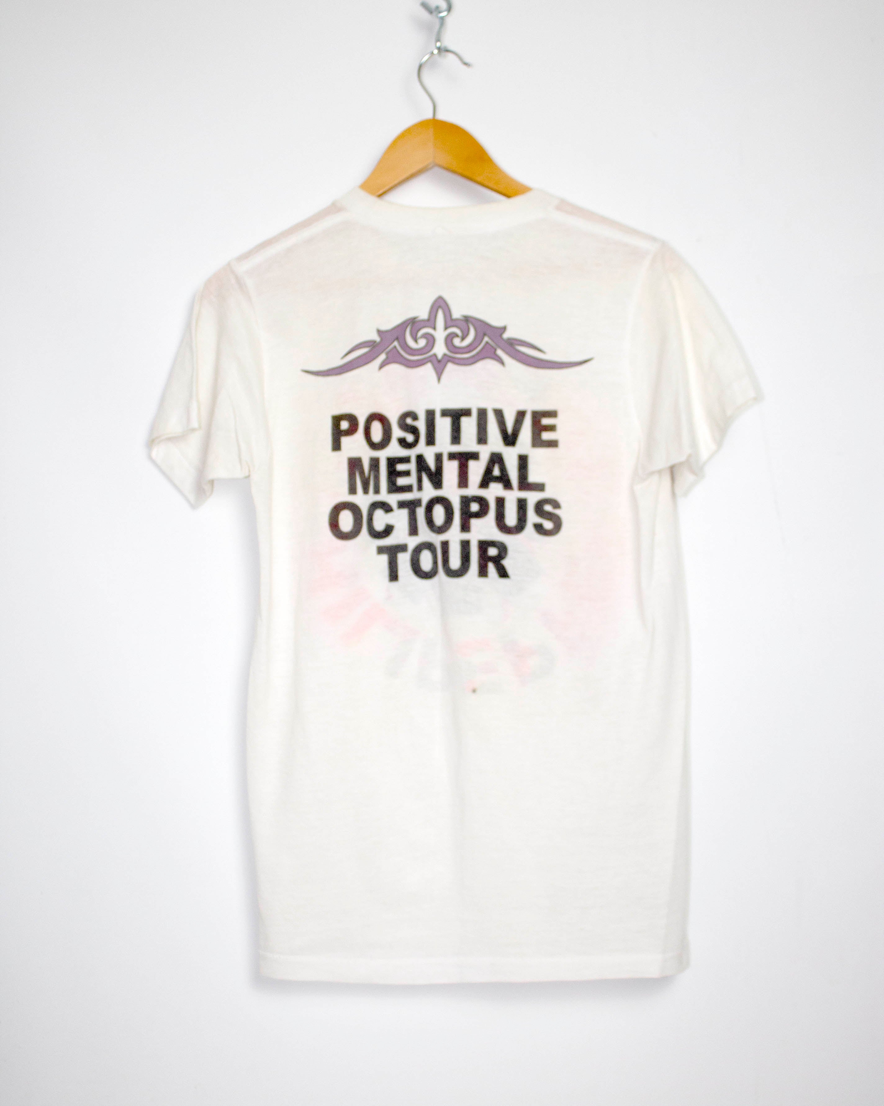 Vintage 1990 Red Hot Chili Peppers Positive Mental Octopus Tour T-Shirt Sz