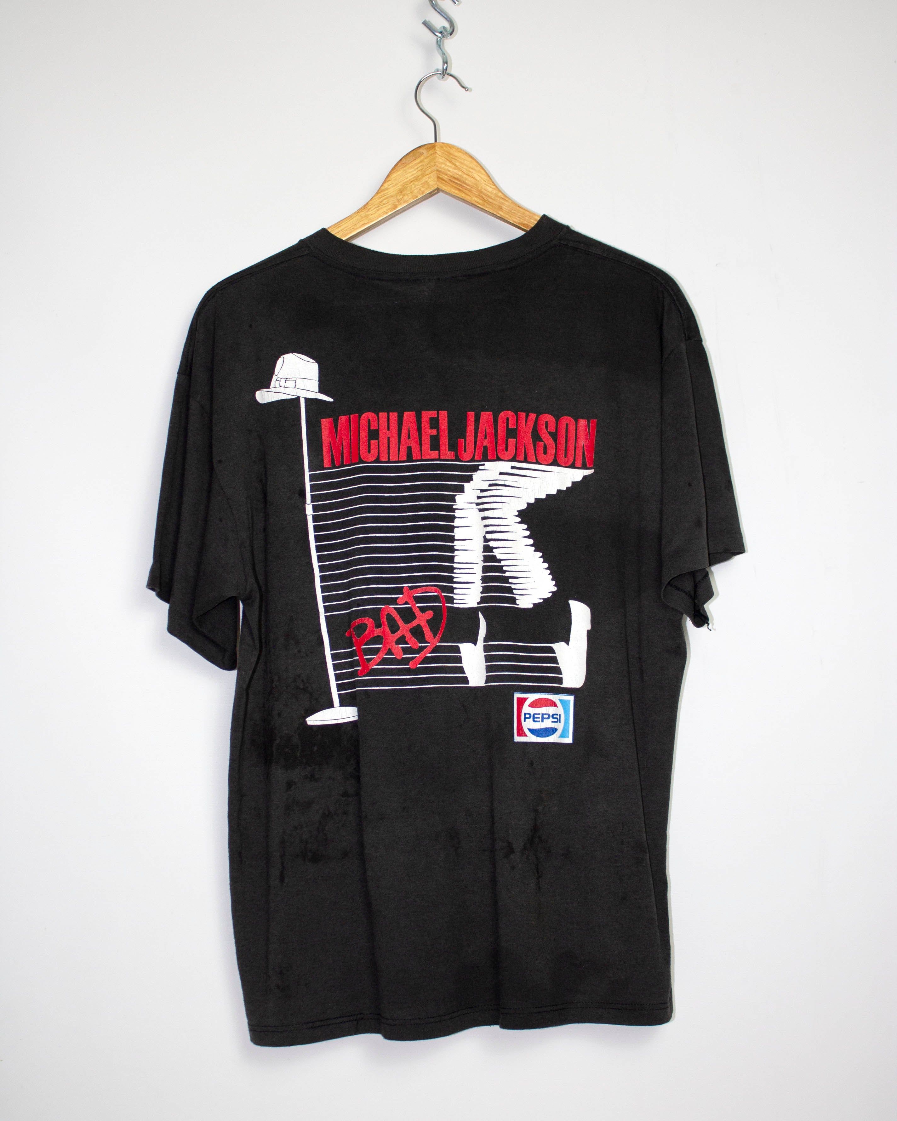 Vintage Michael Jackson 1988 Bad Tour T-Shirt Sz XL