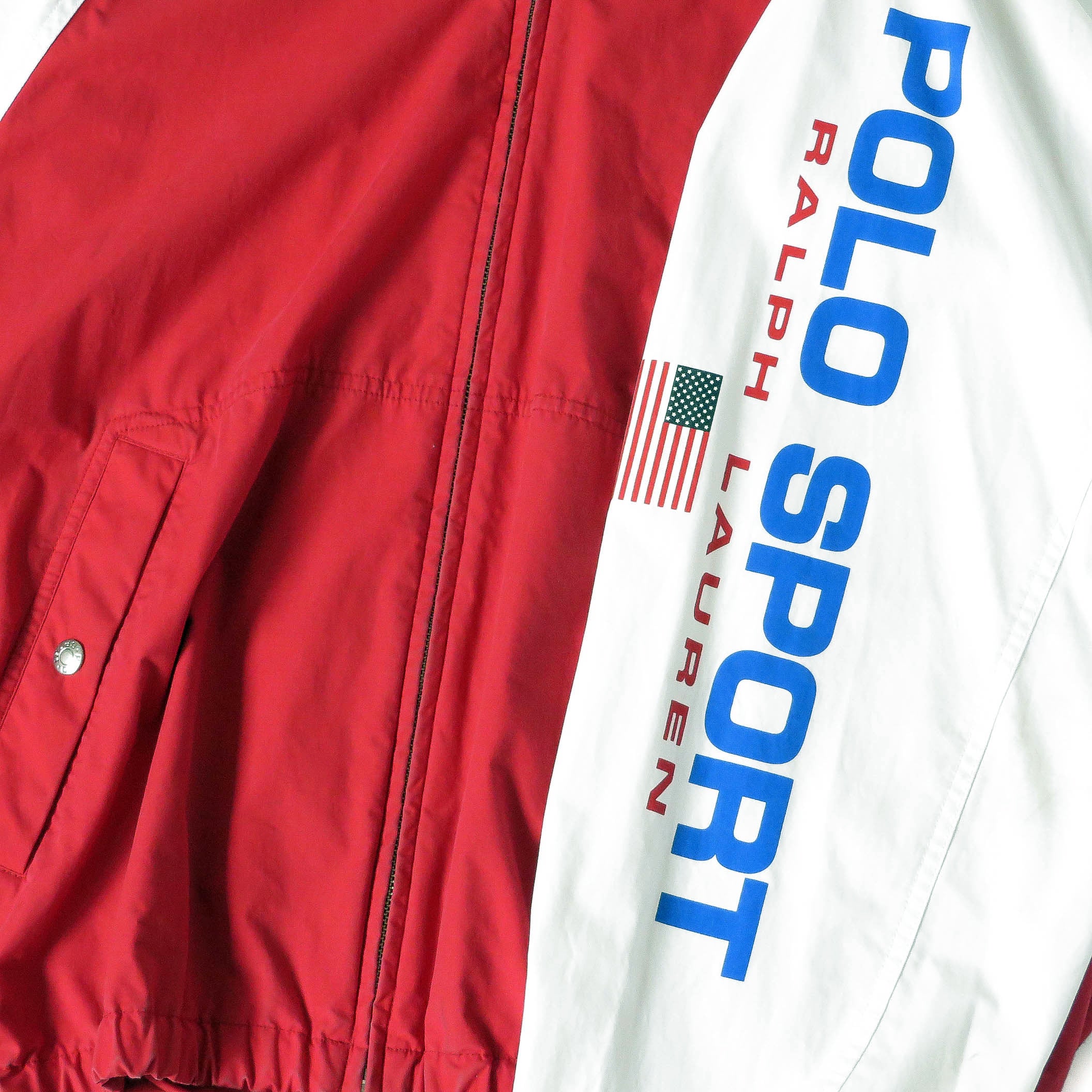 Vintage Ralph Lauren Polo Sport Hooded Windbreaker Jacket Sz L