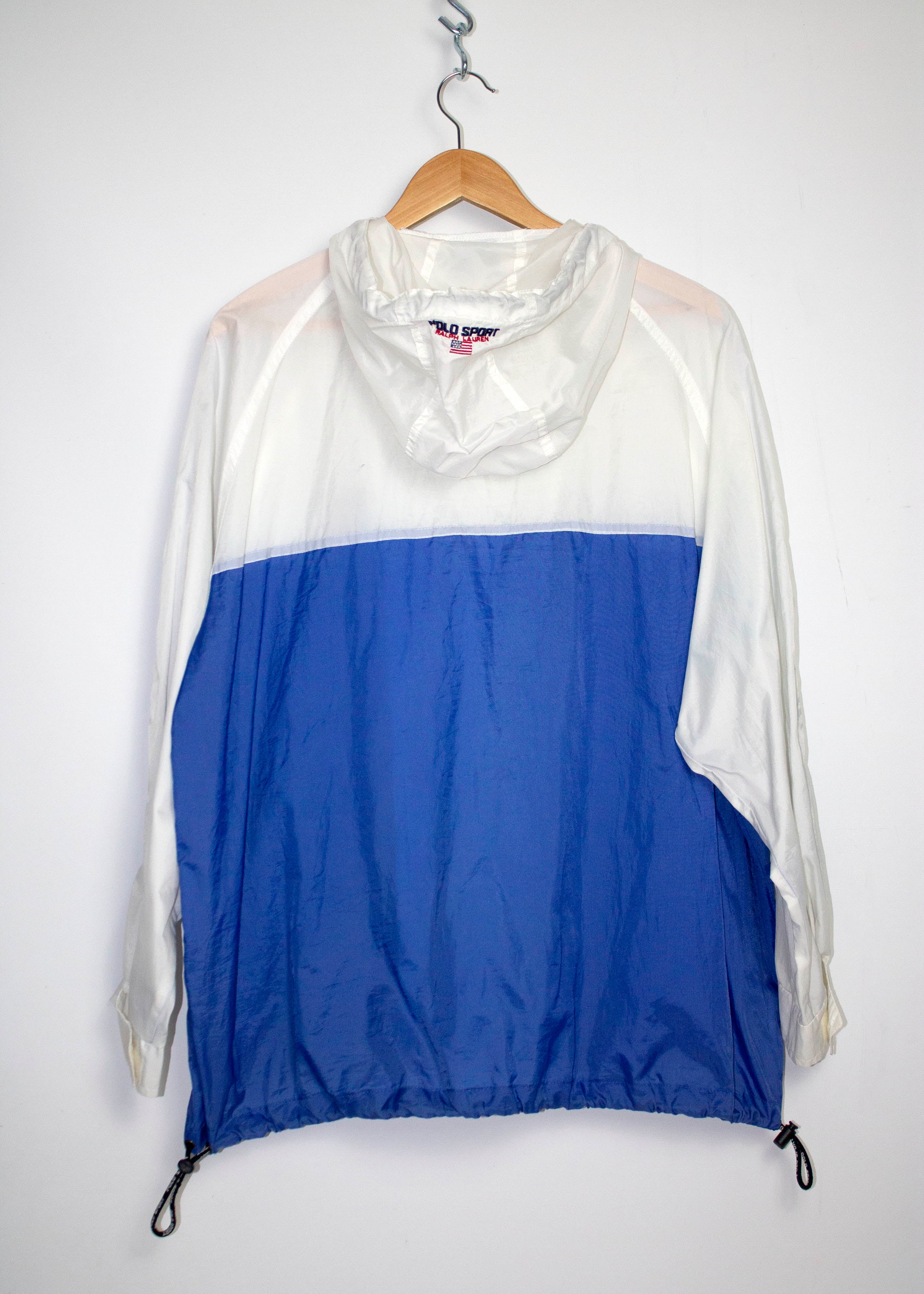 Vintage Polo Sport Ralph Lauren Hooded Windbreaker Jacket Sz L