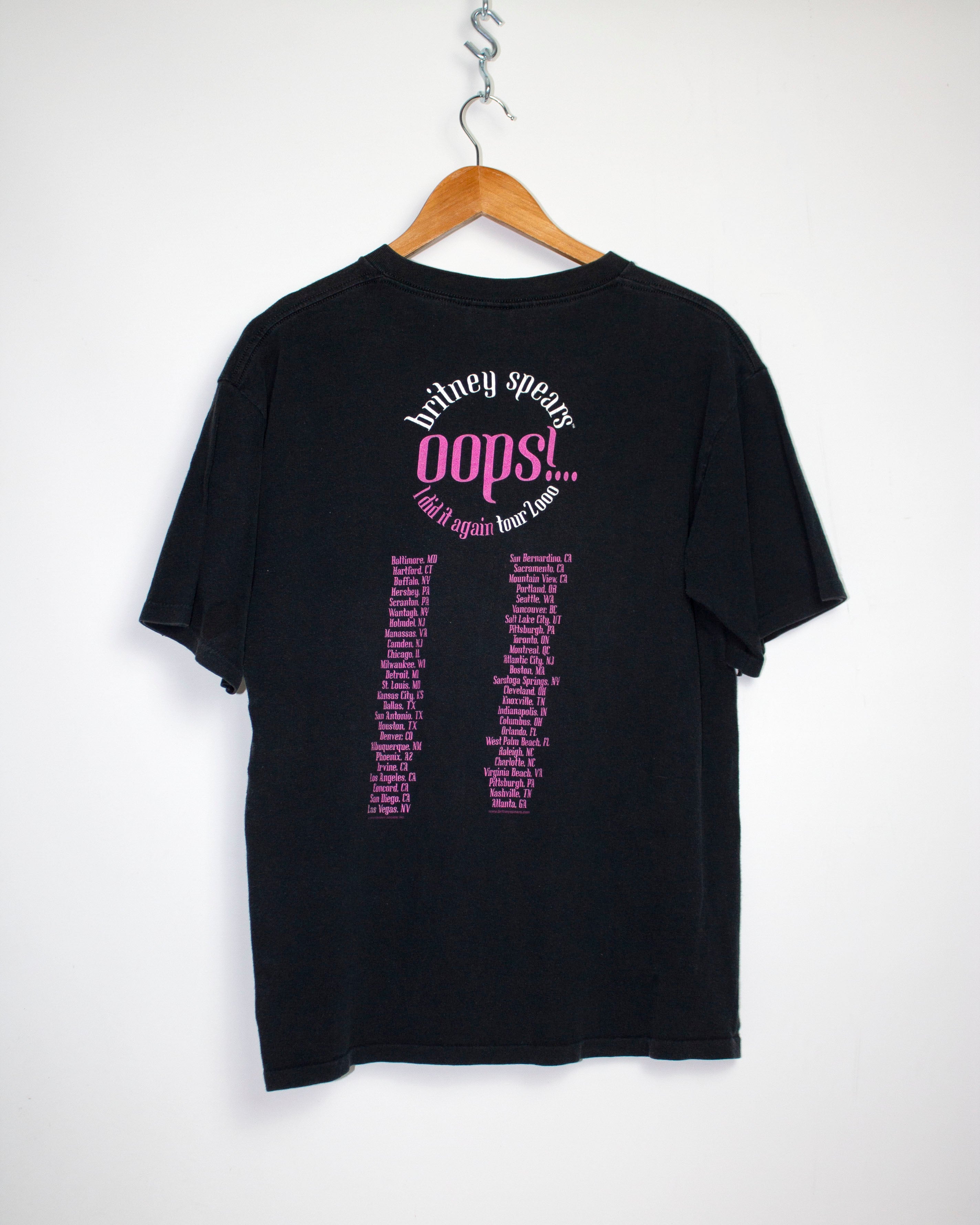 Vintage Britney Spears Oops I Did It Again Tour T-Shirt Sz L