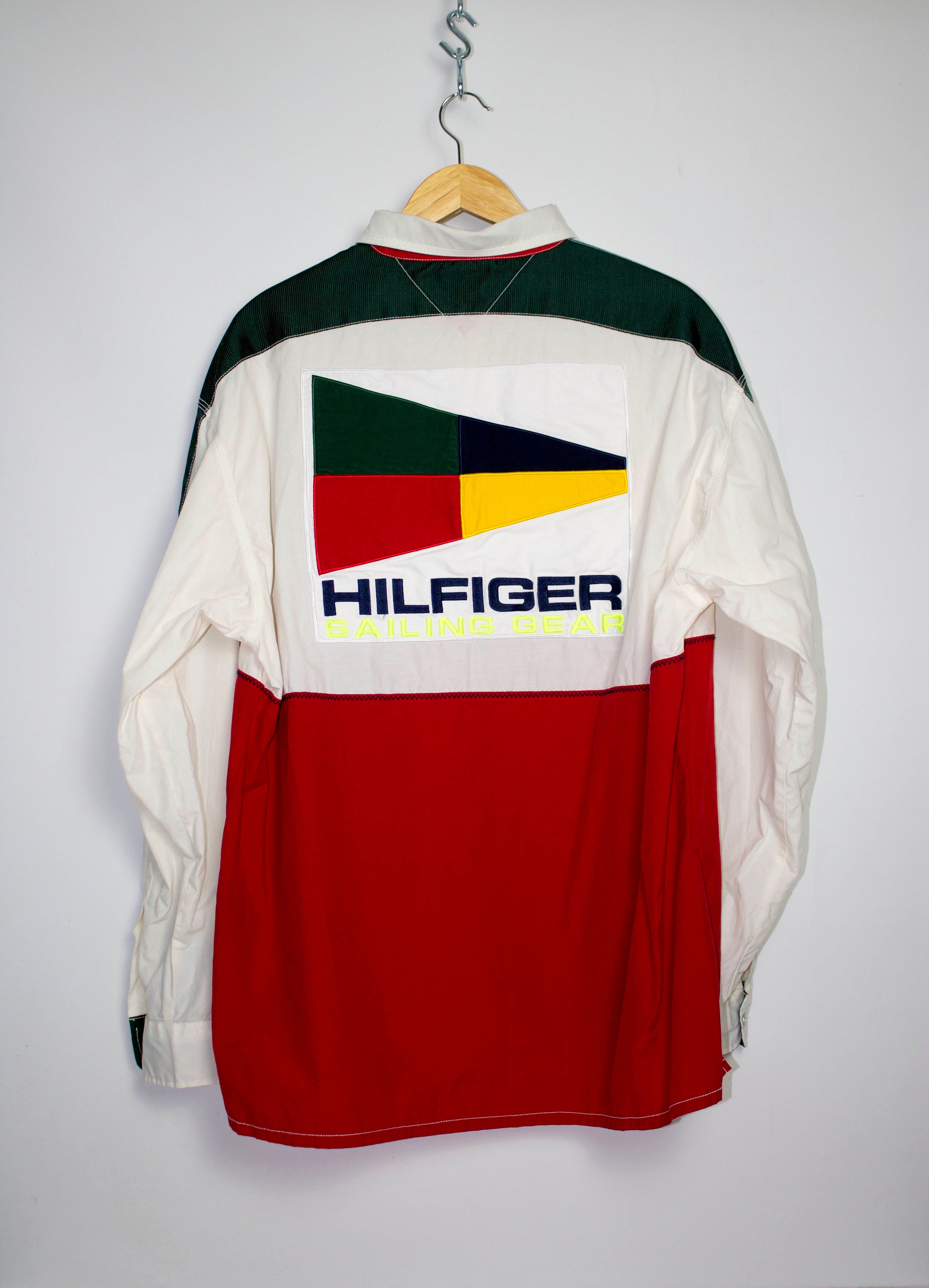 Vintage Tommy Hilfiger Sailing Gear Pullover Shirt Sz L
