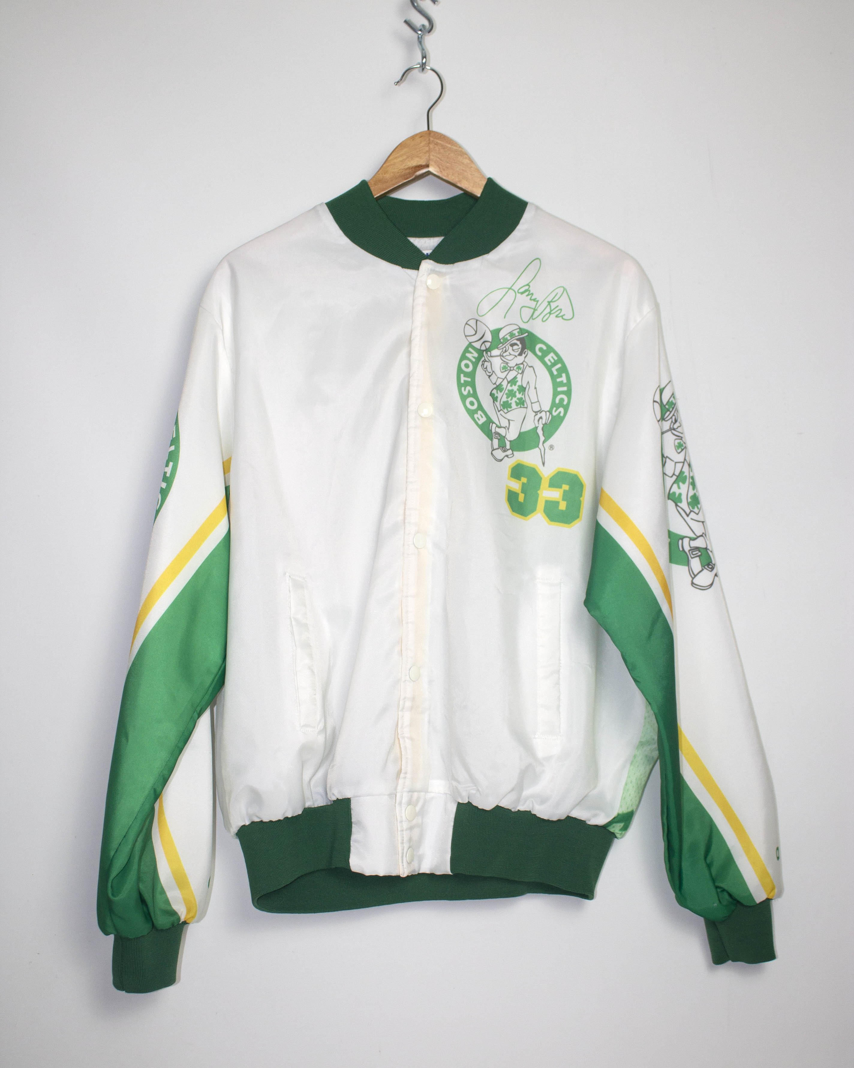 Vintage Larry Bird Celtics Chalk Line Jacket Sz L