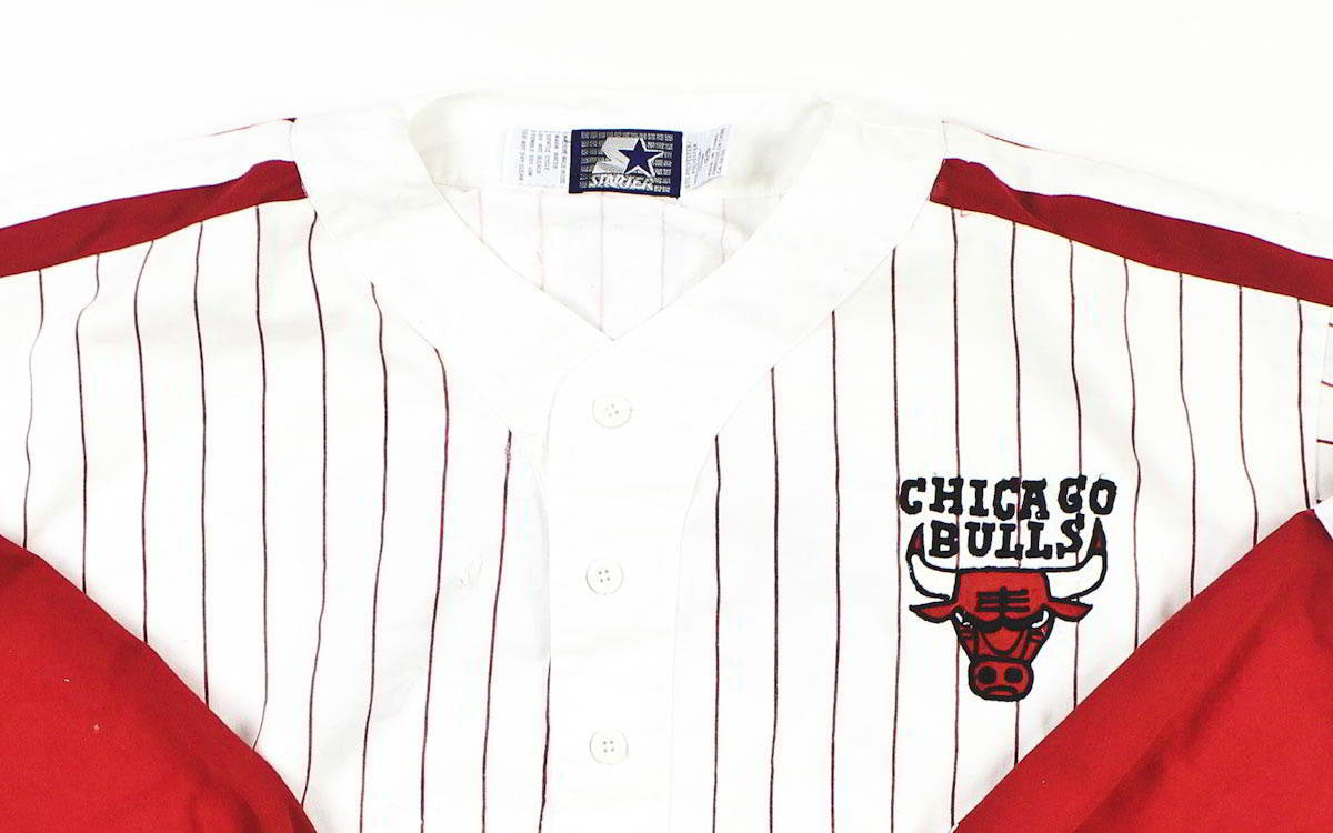 Vintage Starter Chicago Bulls Jersey Bomber Sz XL