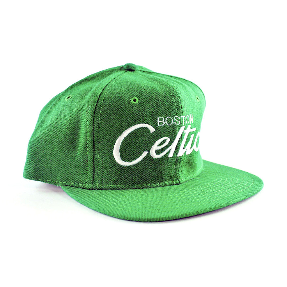 Boston Celtics Script Sports Specialties Snapback Hat