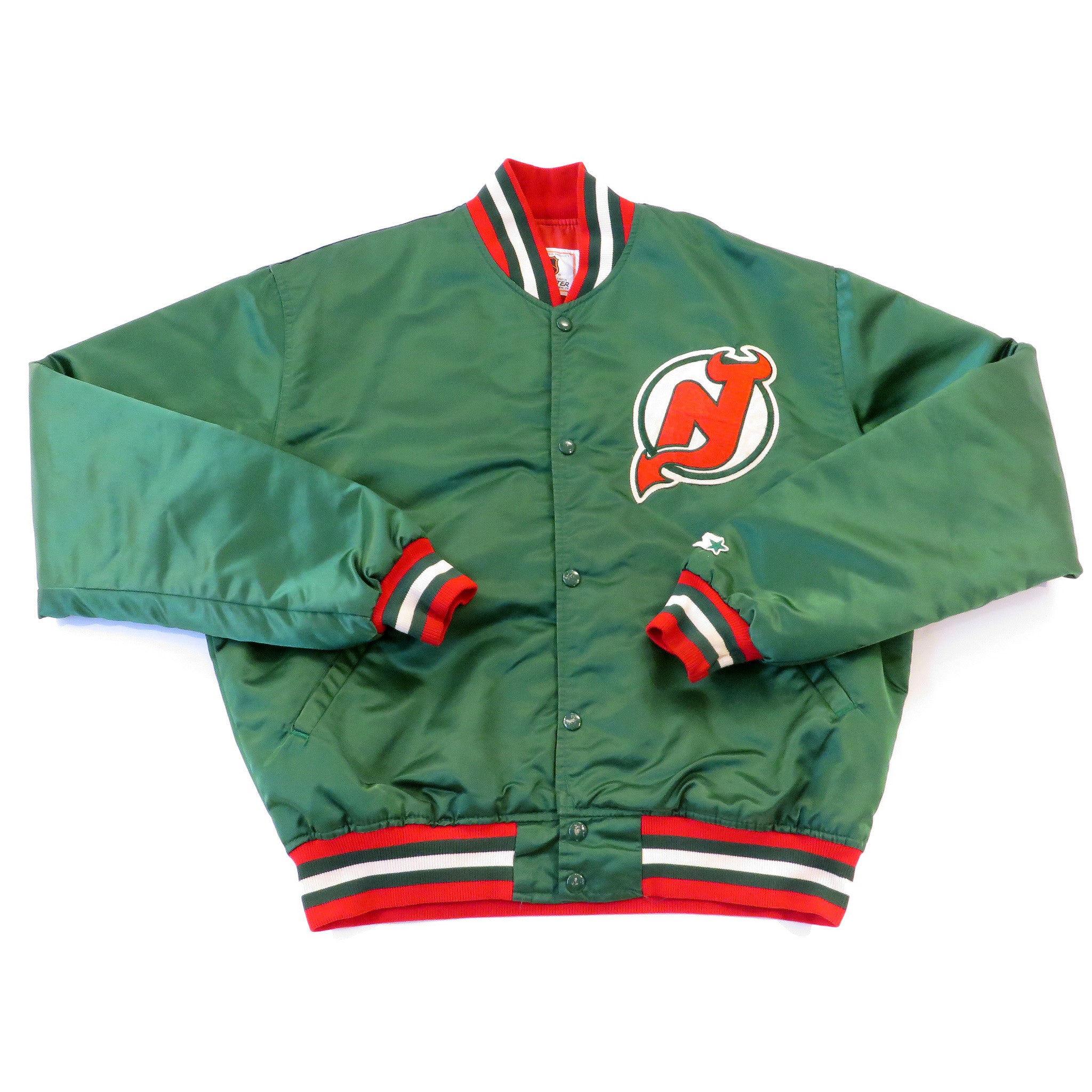 Vintage New Jersey Devils Starter Jacket Mens Medium 90’s Red NHL Rare