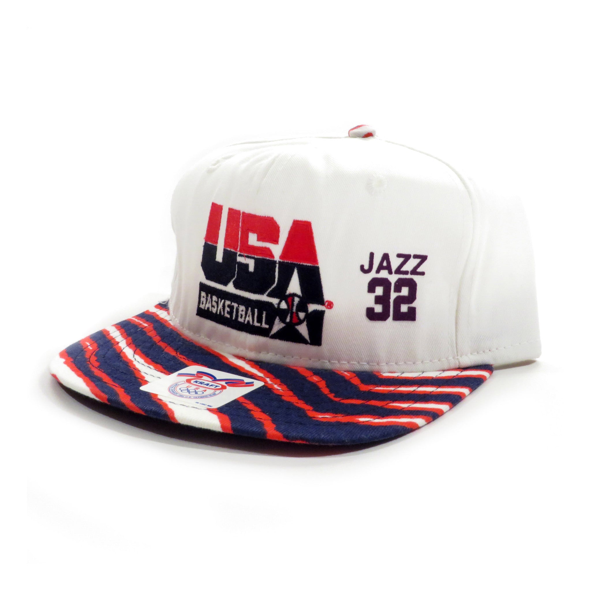 USA Basketball Malone 32 Jazz Zubaz Snapback Hat