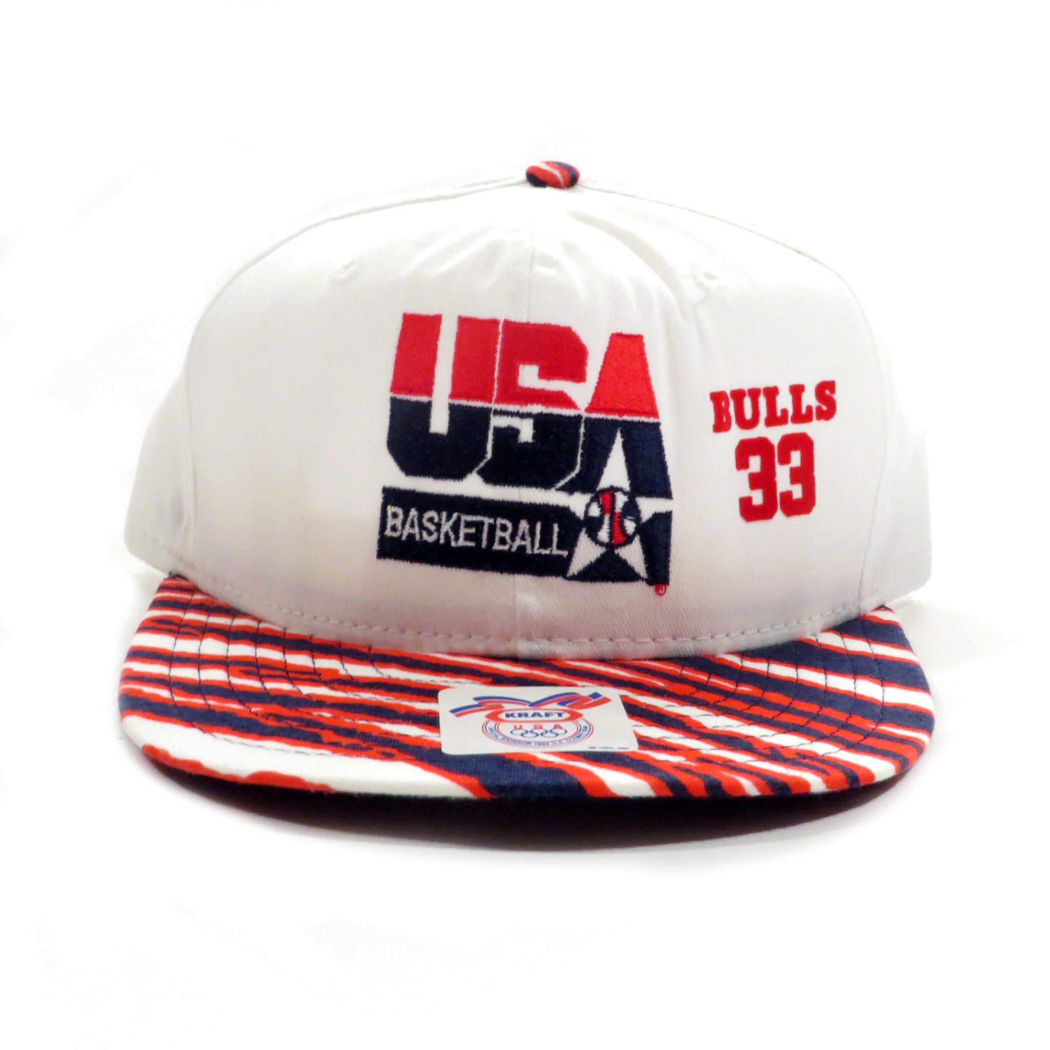 USA Basketball Pippen 33 Bulls Zubaz Snapback Hat