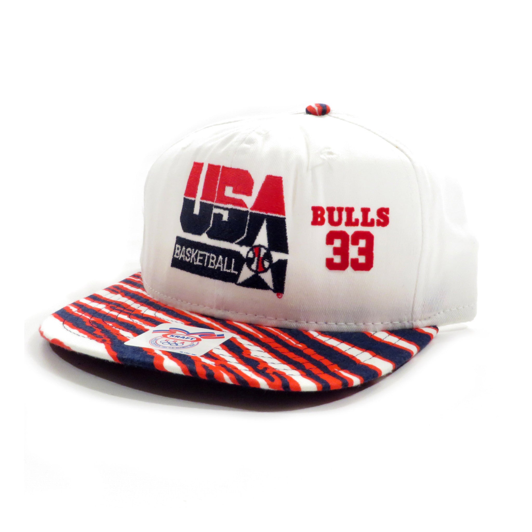 USA Basketball Pippen 33 Bulls Zubaz Snapback Hat